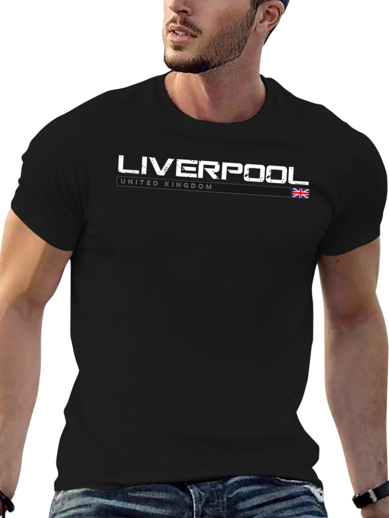 Liverpool United Kingdom Black T-Shirt