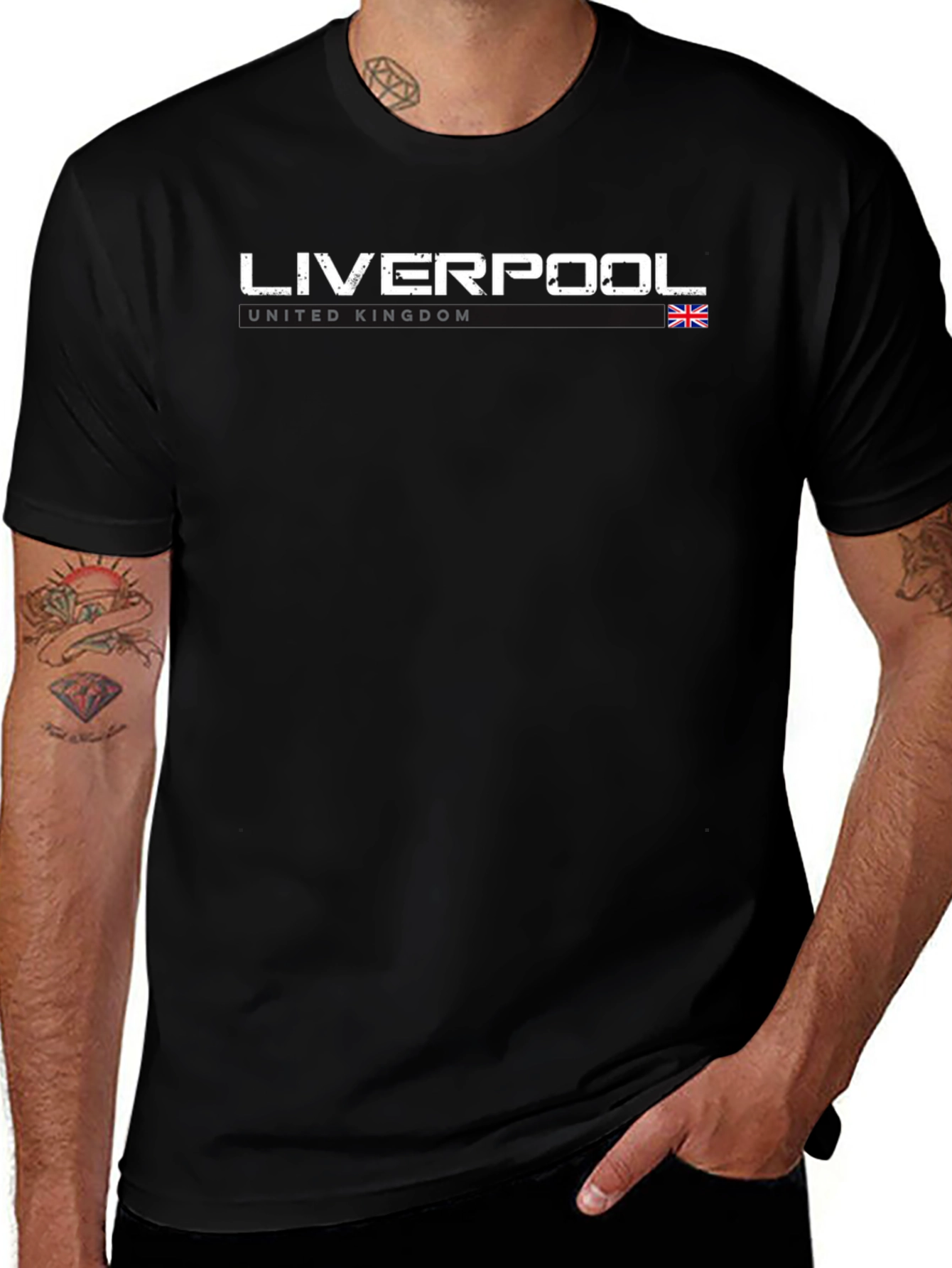 Liverpool United Kingdom Black T-Shirt