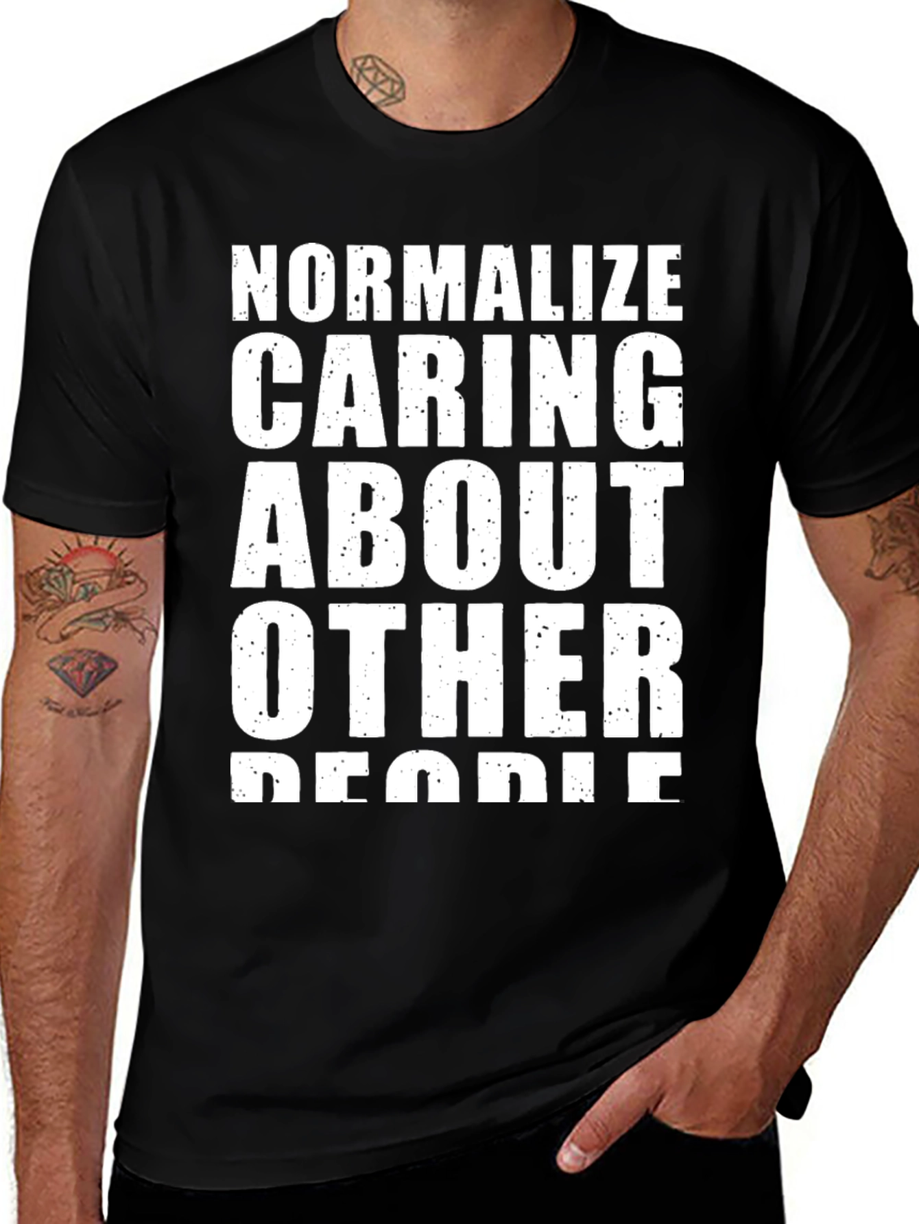 Normalize Caring About Other People Graphic Tee