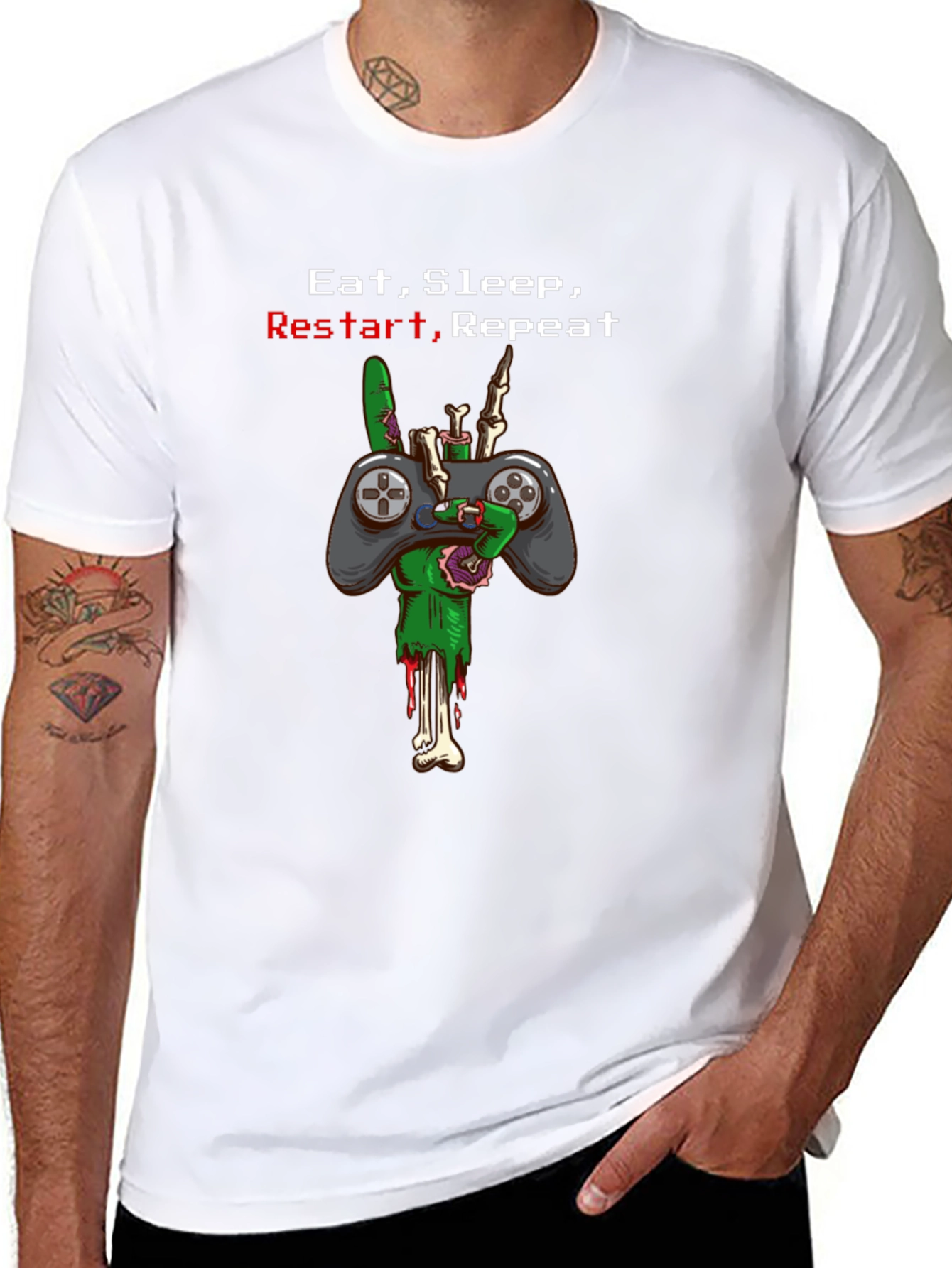 Eat Sleep Restart Repeat Gaming T-Shirt
