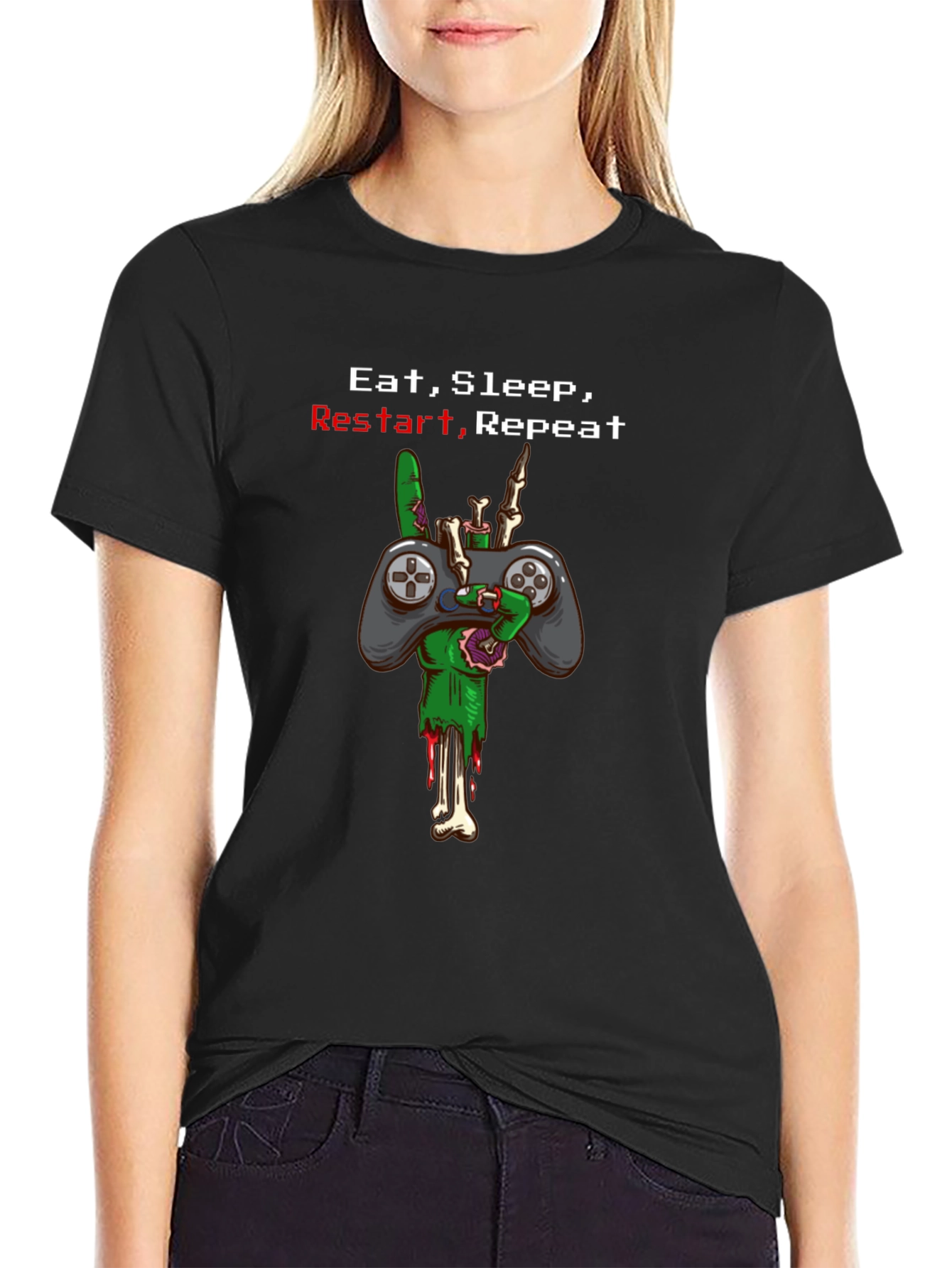 Eat Sleep Restart Repeat Gaming T-Shirt