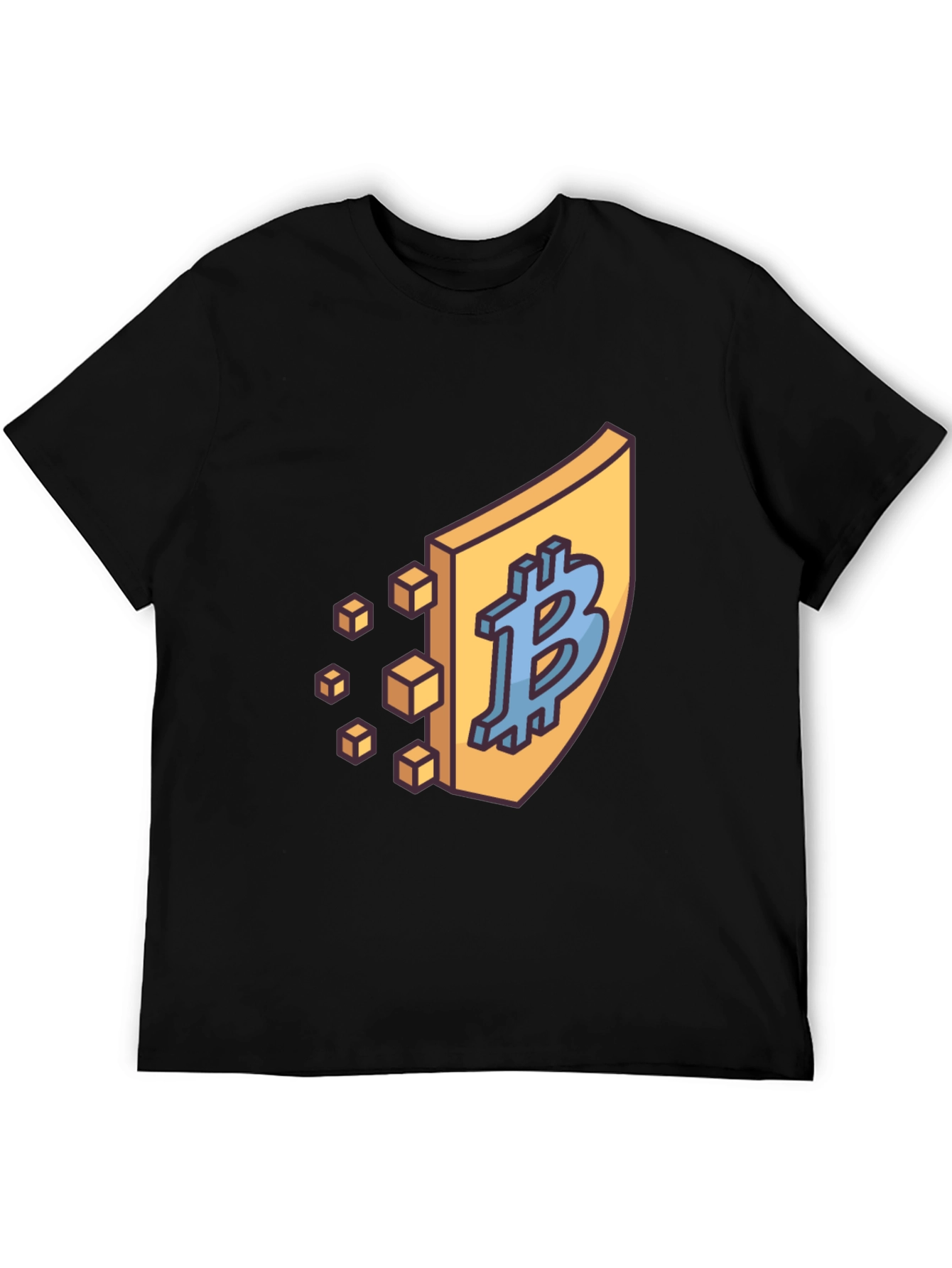 Bitcoin Shield Black T-Shirt - Crypto Currency Tee