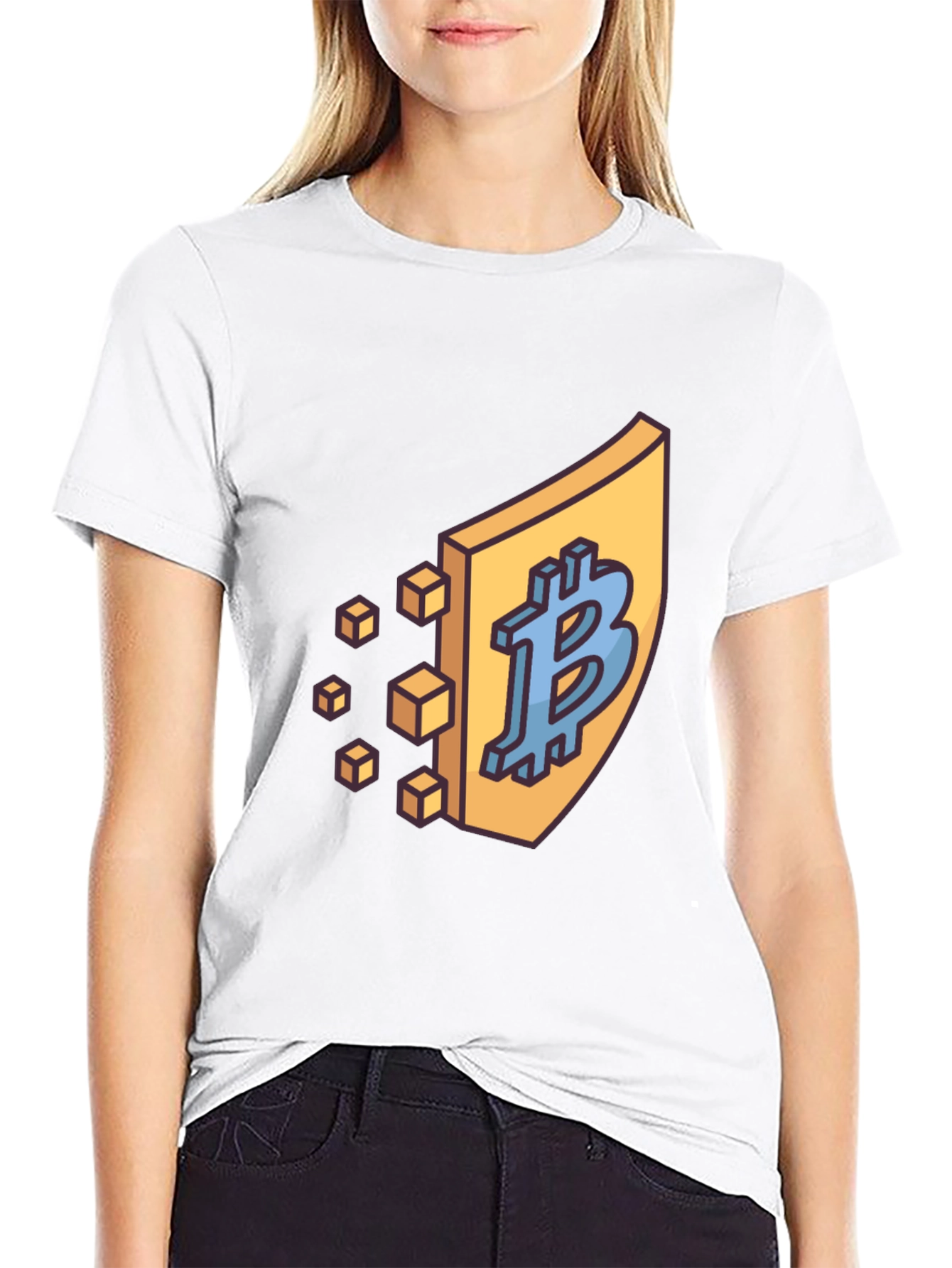Bitcoin Shield Black T-Shirt - Crypto Currency Tee