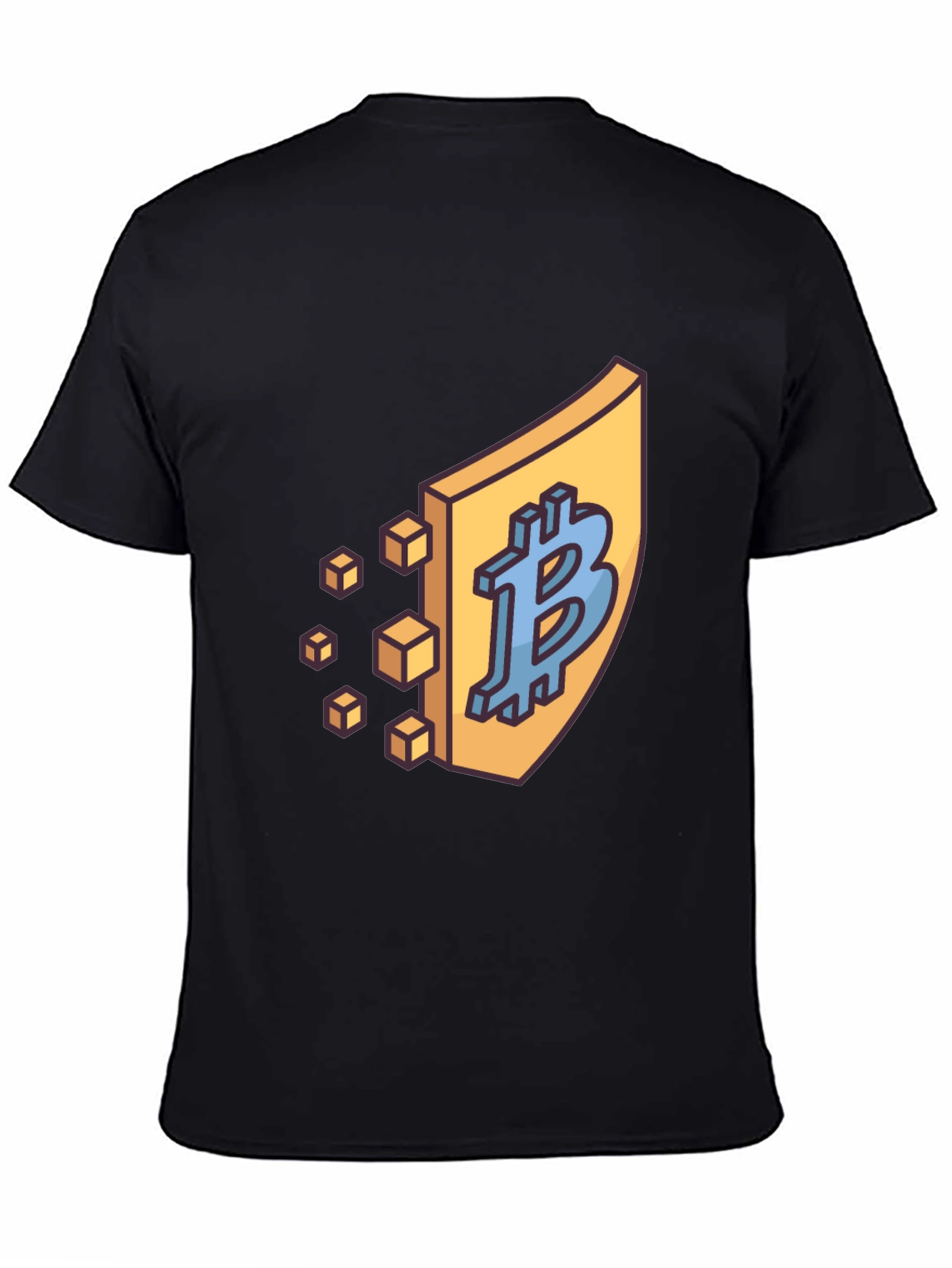 Bitcoin Shield Black T-Shirt - Crypto Currency Tee