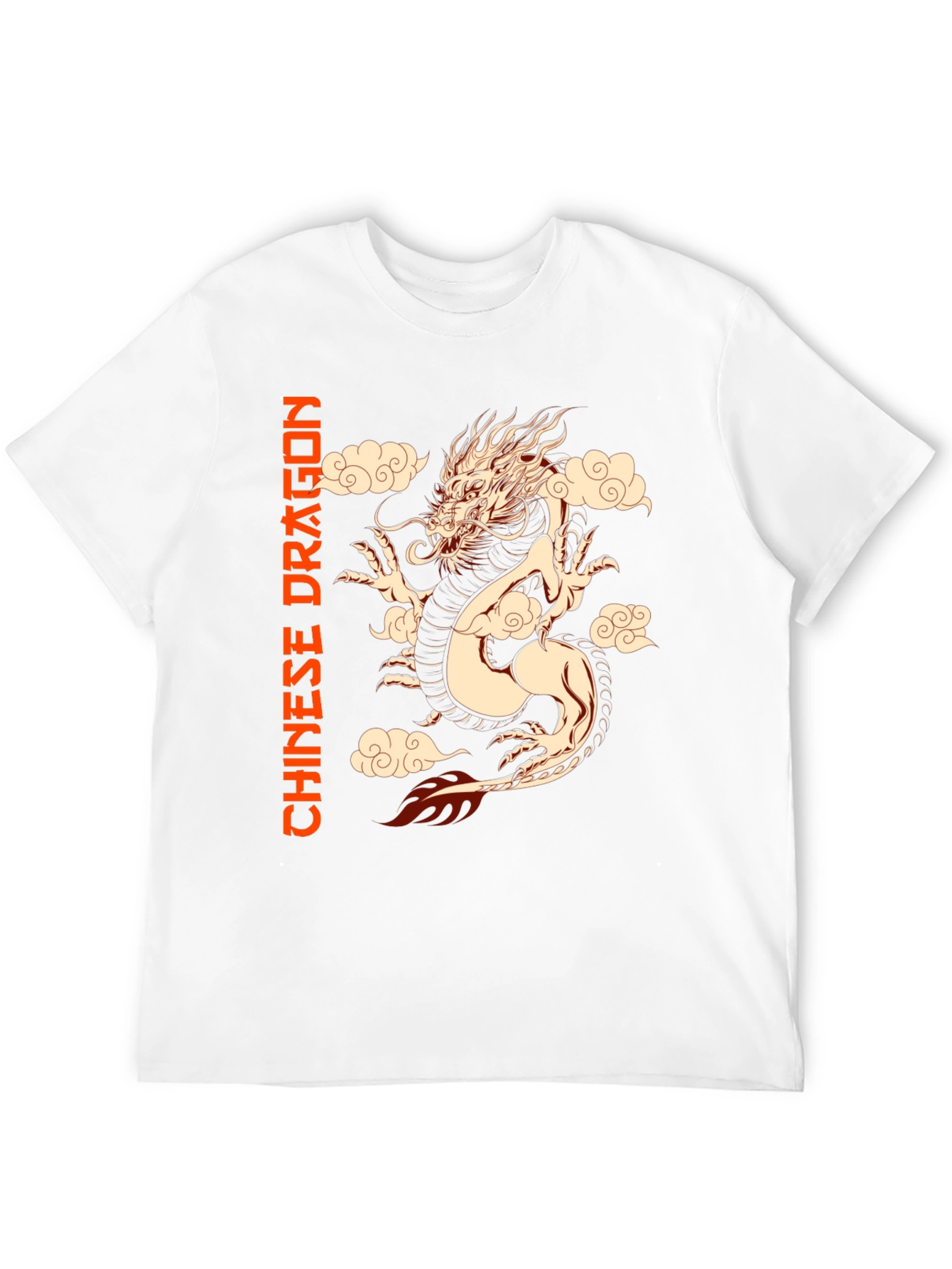 Chinese Dragon Graphic Tee - Black Cotton T-Shirt