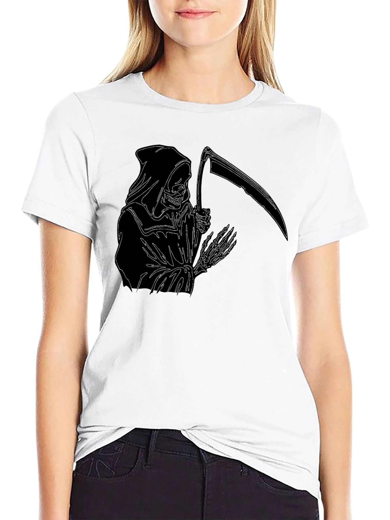 Grim Reaper Graphic T-Shirt - Black