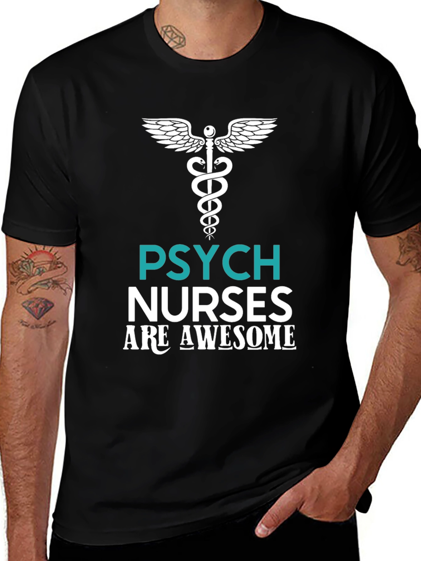 Psych Nurses Are Awesome Graphic T-Shirt