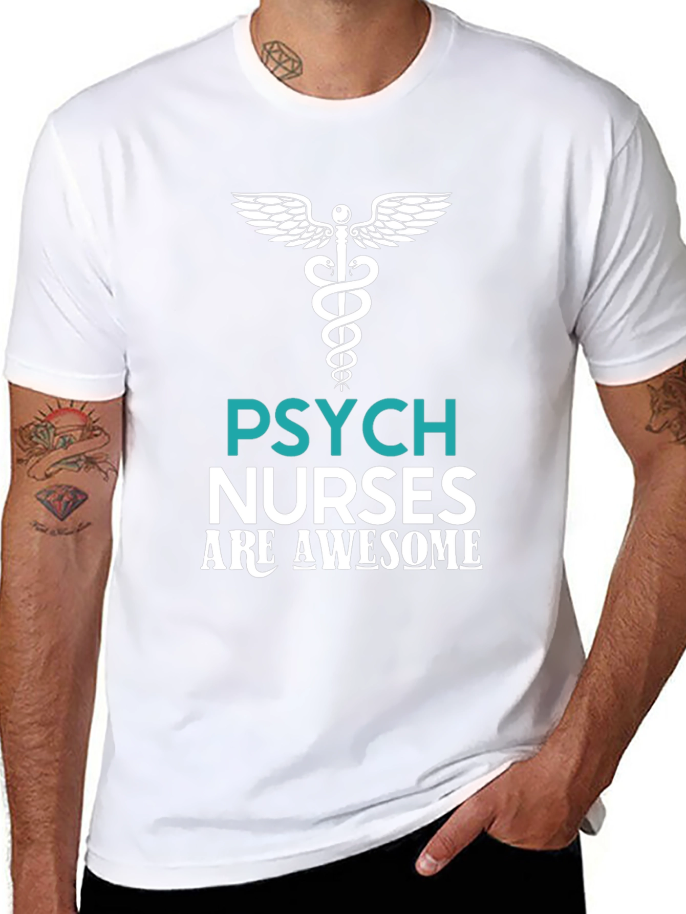 Psych Nurses Are Awesome Graphic T-Shirt