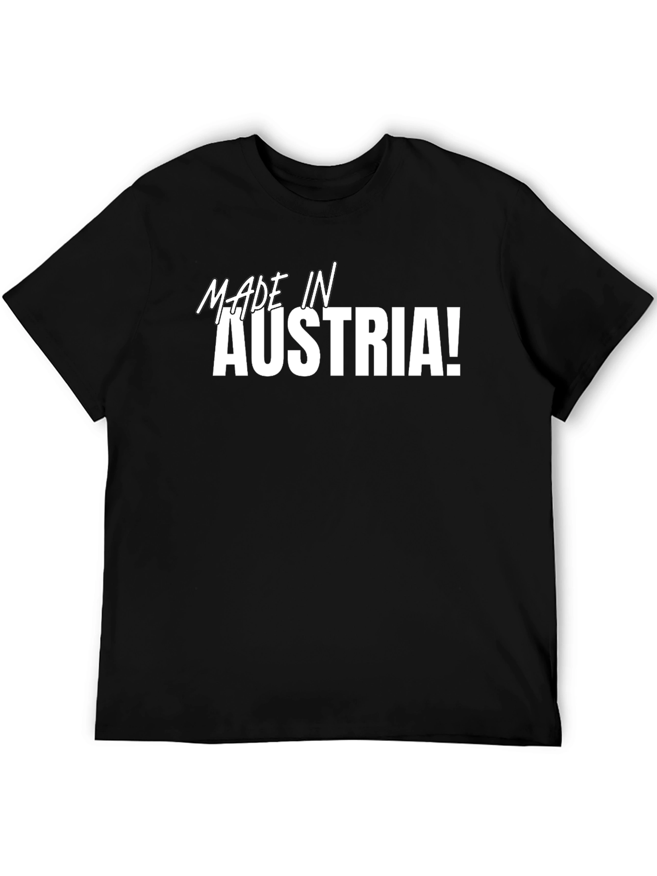 Made in Austria! Graphic Tee - Black Cotton T-Shirt