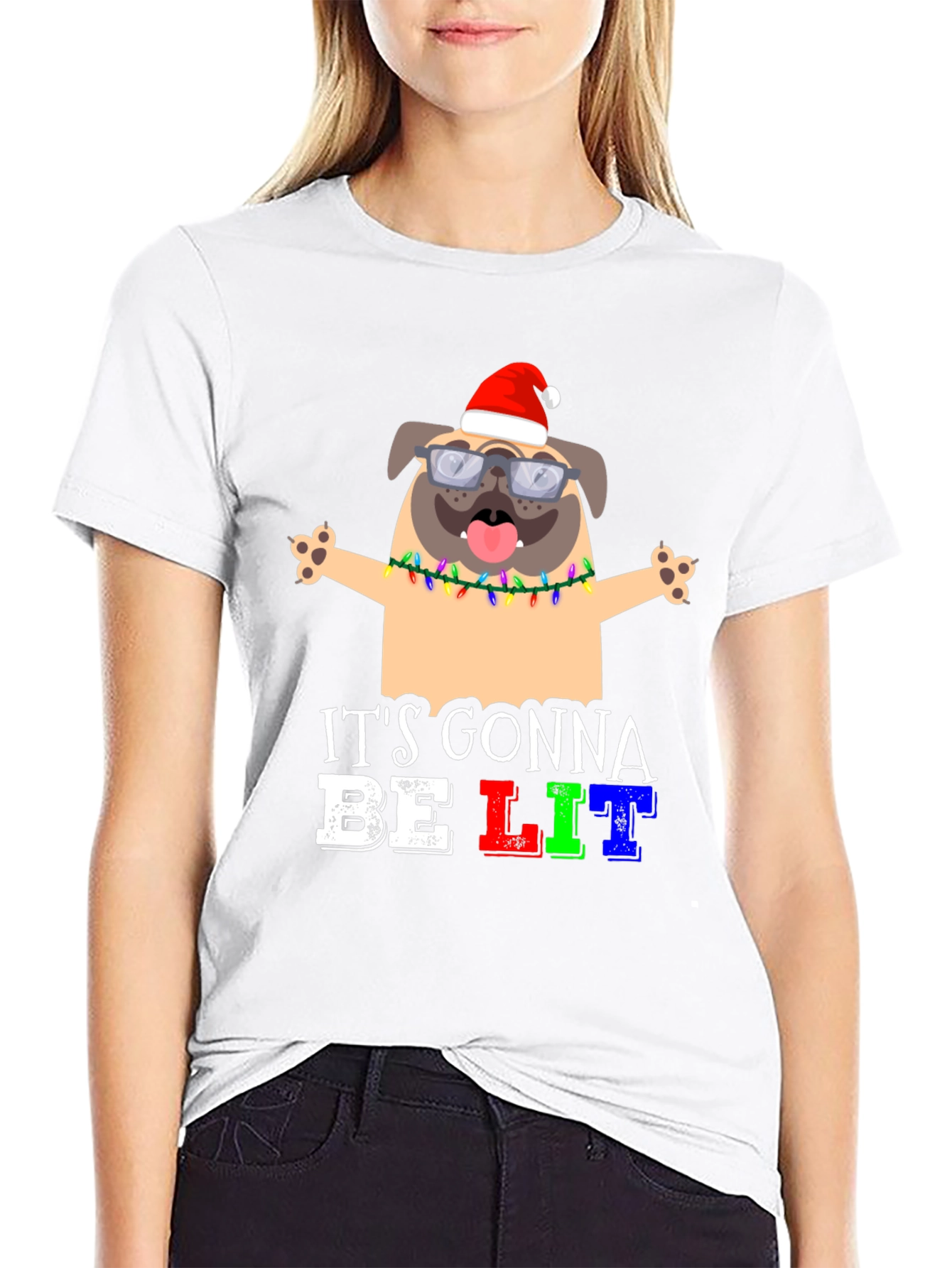 Its Gonna Be Lit Pug Christmas T-Shirt