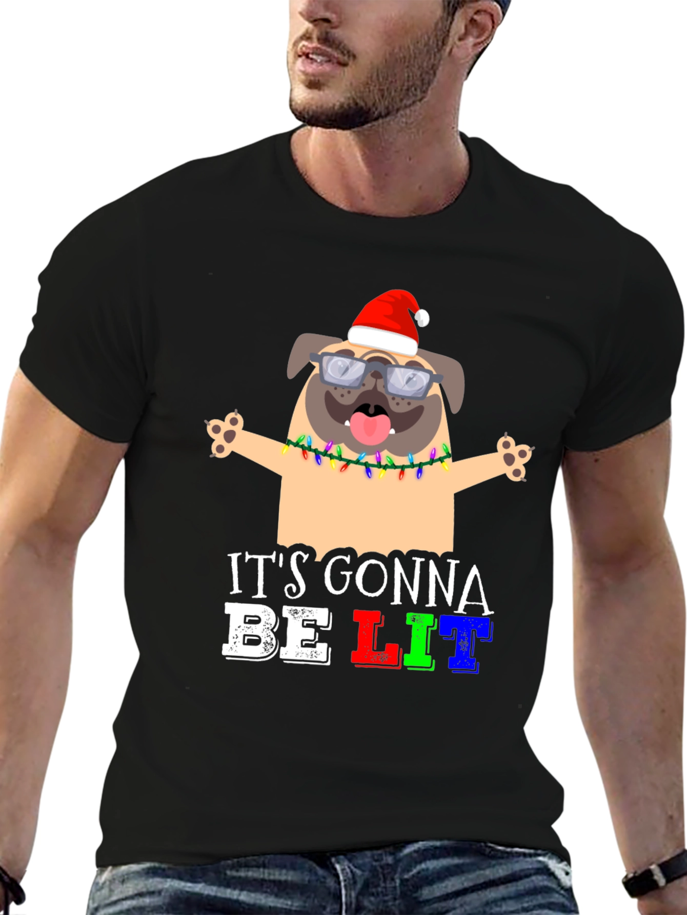 Its Gonna Be Lit Pug Christmas T-Shirt