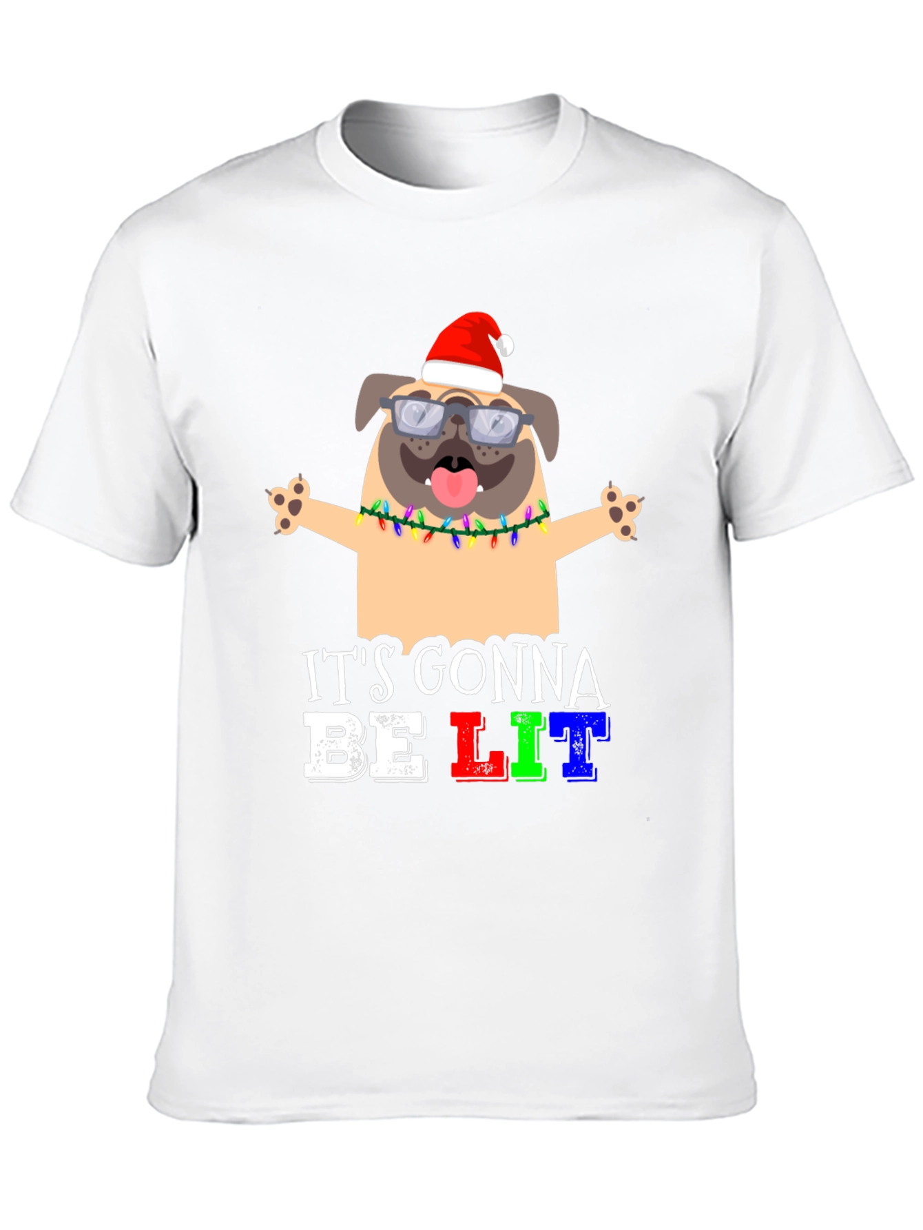 Its Gonna Be Lit Pug Christmas T-Shirt