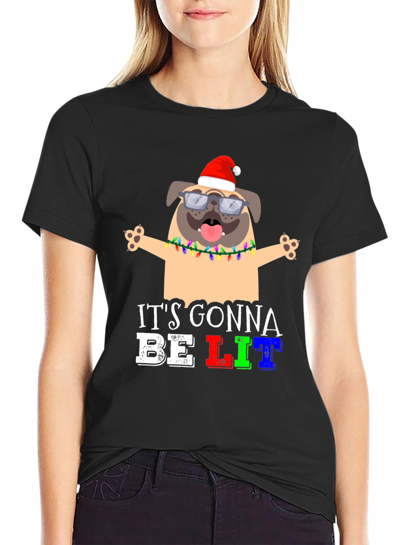Its Gonna Be Lit Pug Christmas T-Shirt