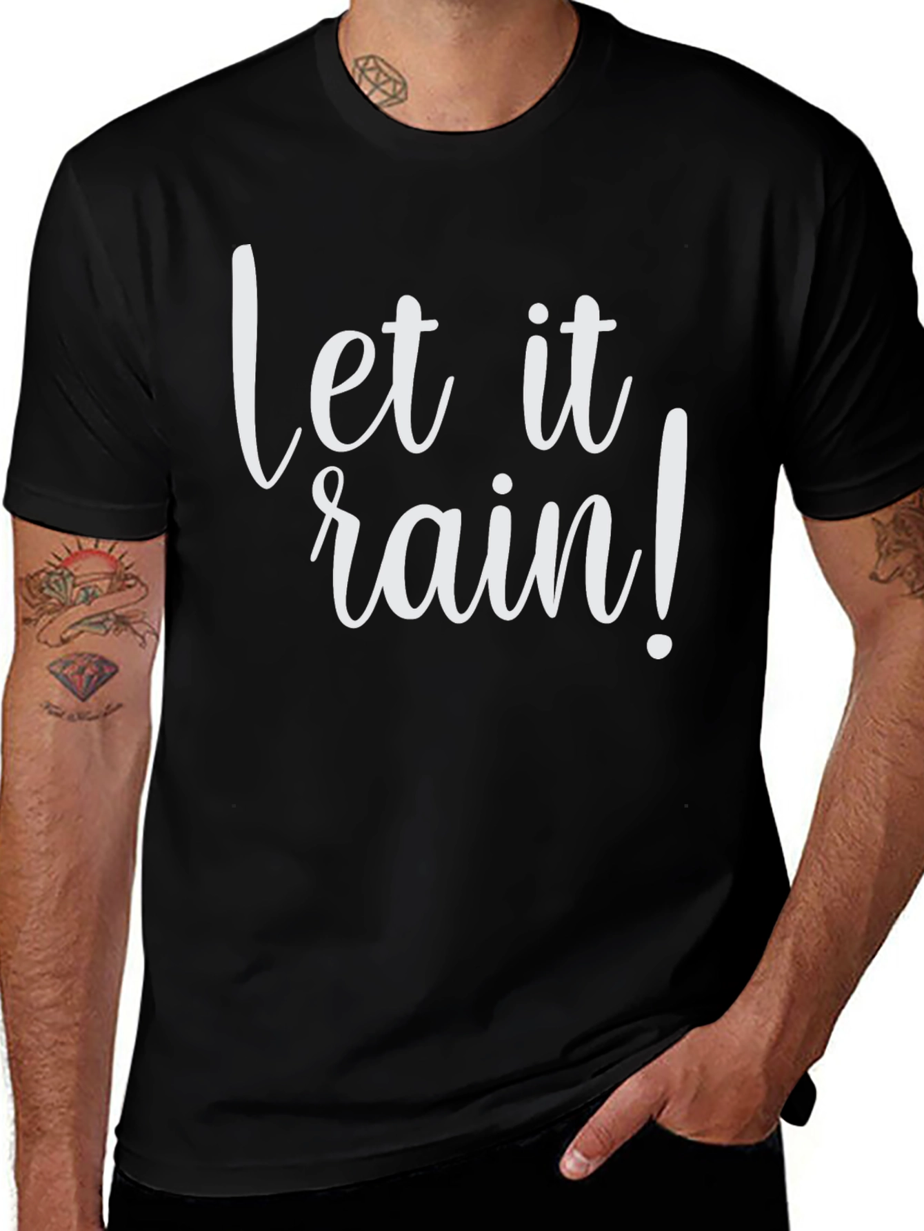 Let it Rain Black T-Shirt
