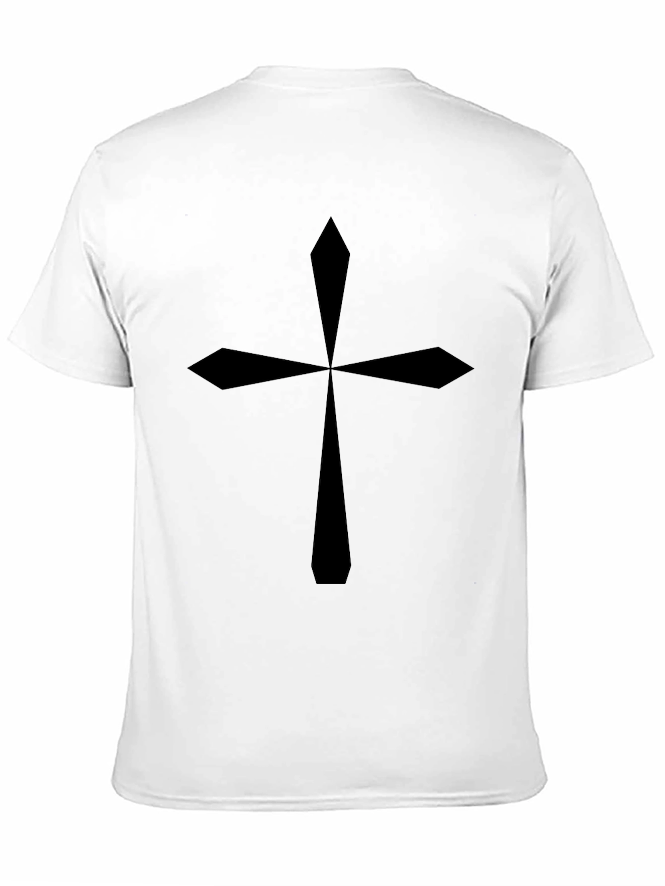 Bold Black Cross Graphic T-Shirt