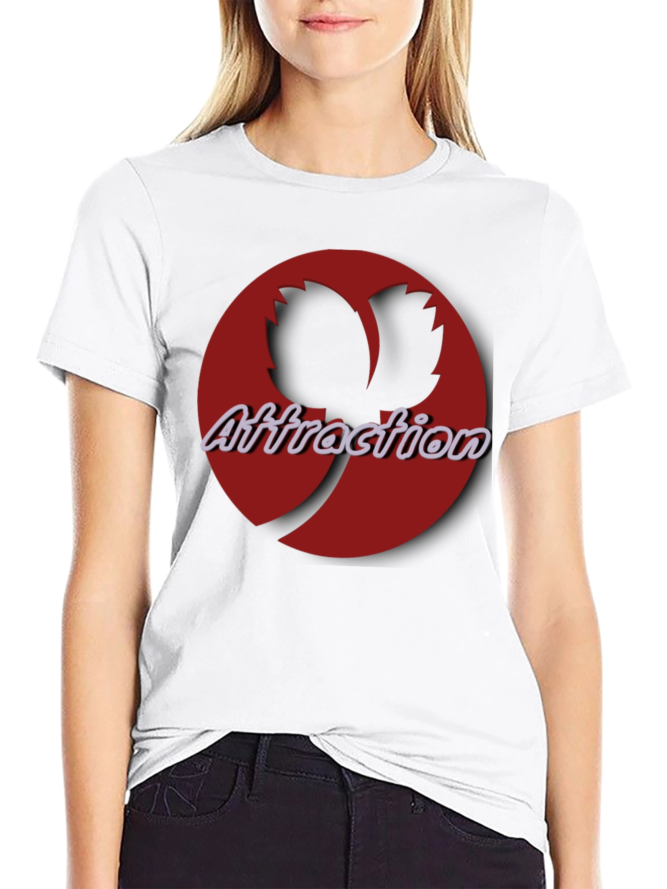 Attraction Graphic T-Shirt - Stylish Black Tee
