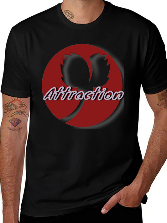 Attraction Graphic T-Shirt - Stylish Black Tee