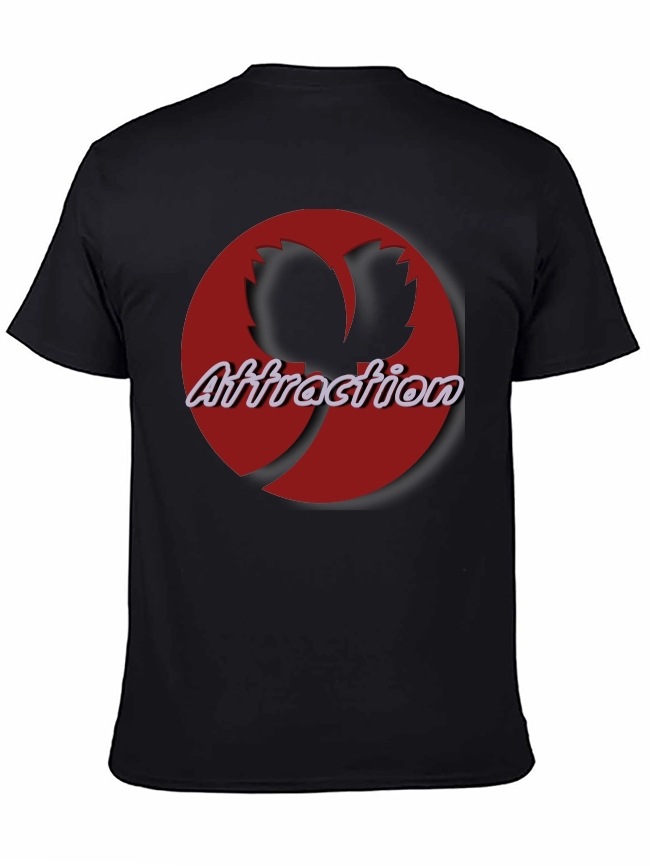 Attraction Graphic T-Shirt - Stylish Black Tee