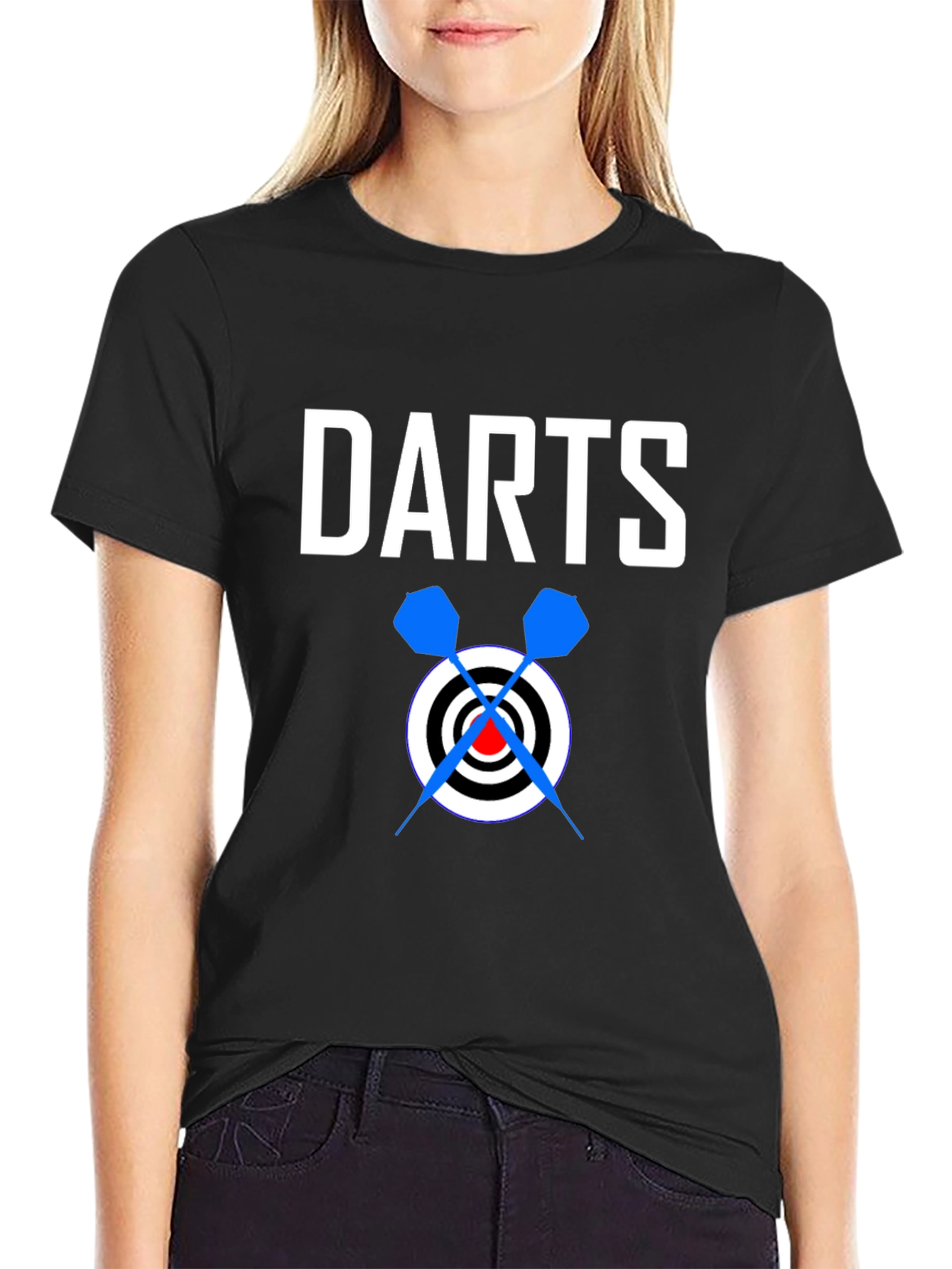 Darts Graphic T-Shirt - Black Cotton Tee