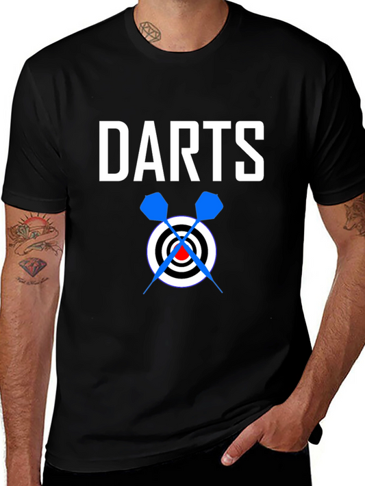 Darts Graphic T-Shirt - Black Cotton Tee
