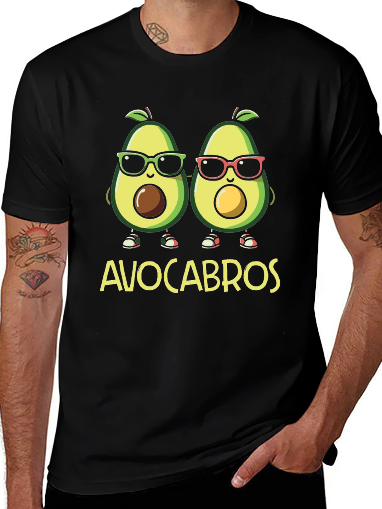 Avocabros Graphic Tee - Fun Avocado Bros T-Shirt