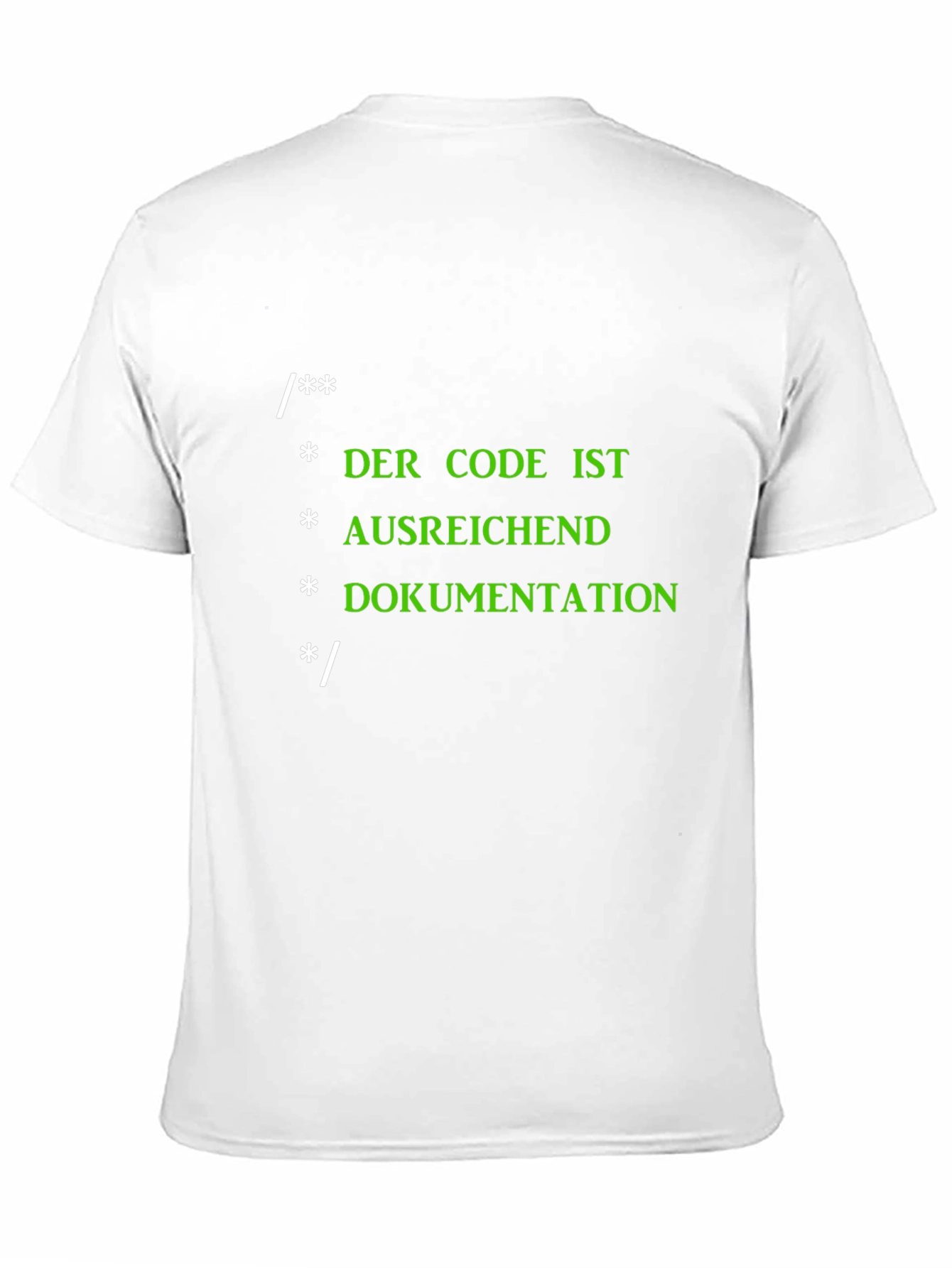 Funny Programmer Code T-Shirt - Code is Documentation