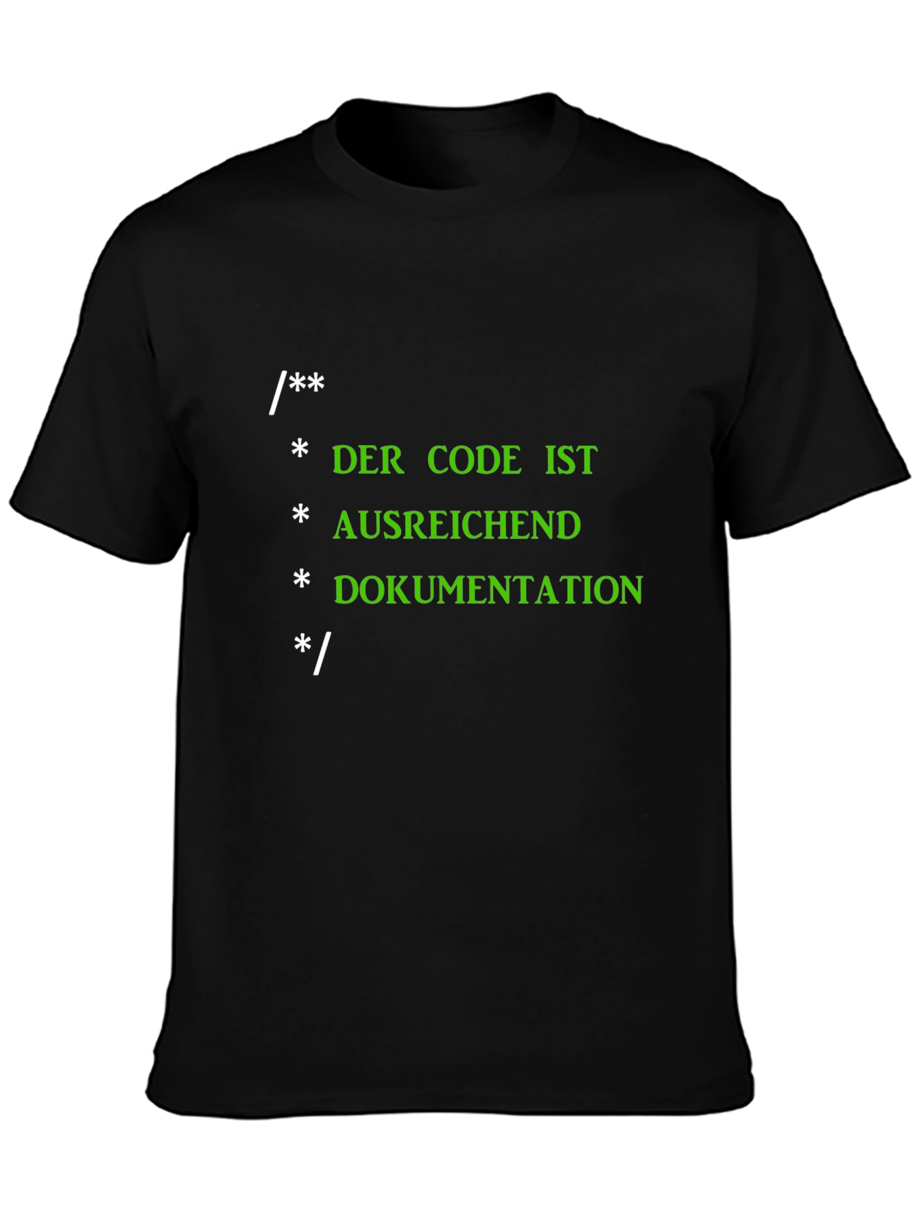 Funny Programmer Code T-Shirt - Code is Documentation