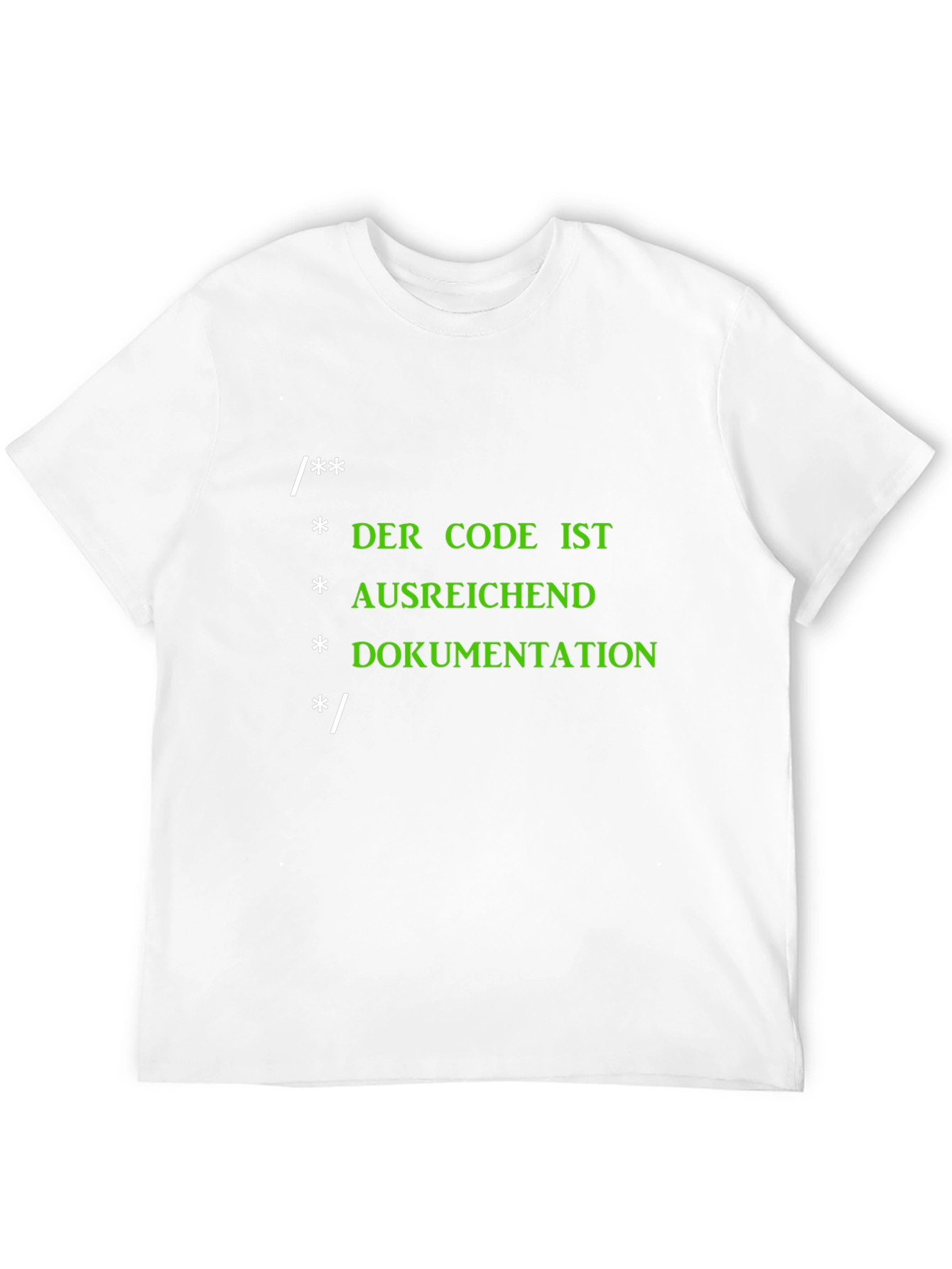 Funny Programmer Code T-Shirt - Code is Documentation