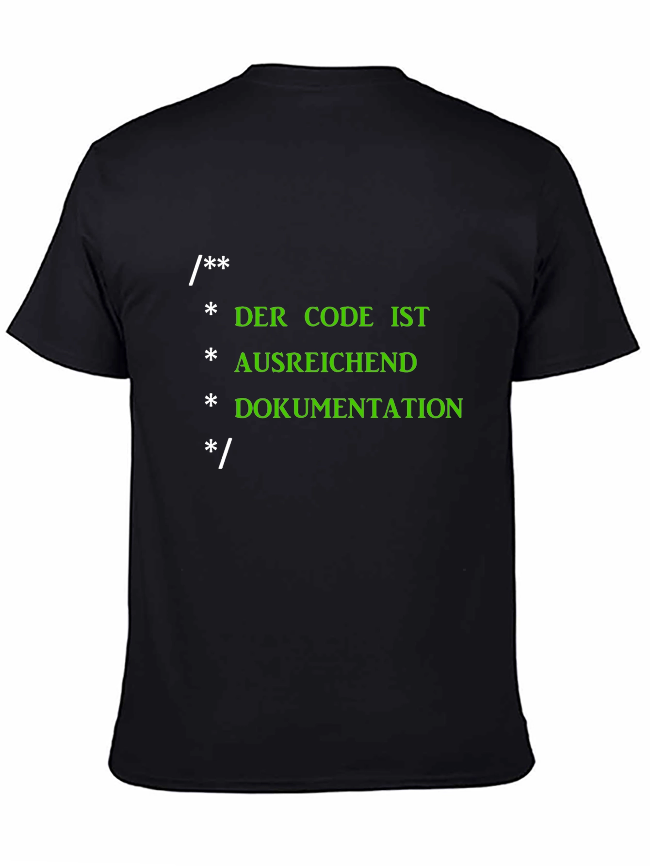 Funny Programmer Code T-Shirt - Code is Documentation