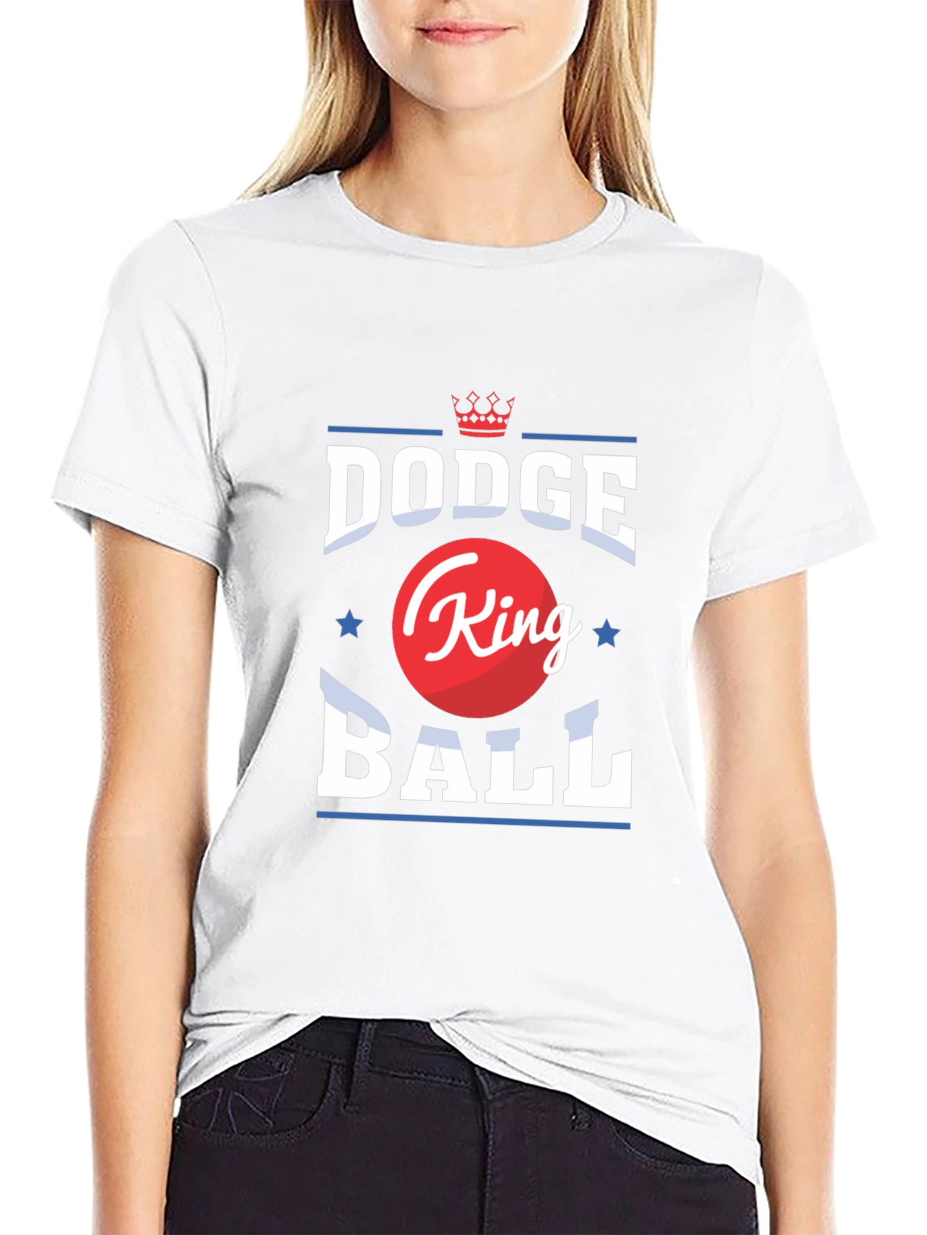 Dodgeball King Graphic T-Shirt - Black