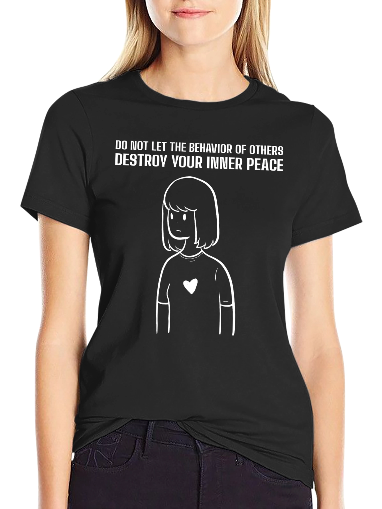 Inner Peace Graphic T-Shirt - Black