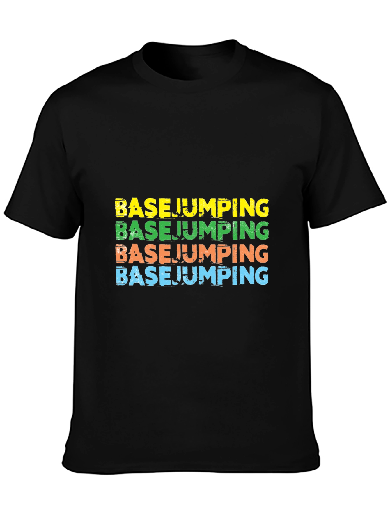 BASE Jumping Graphic Tee - Black Cotton T-Shirt