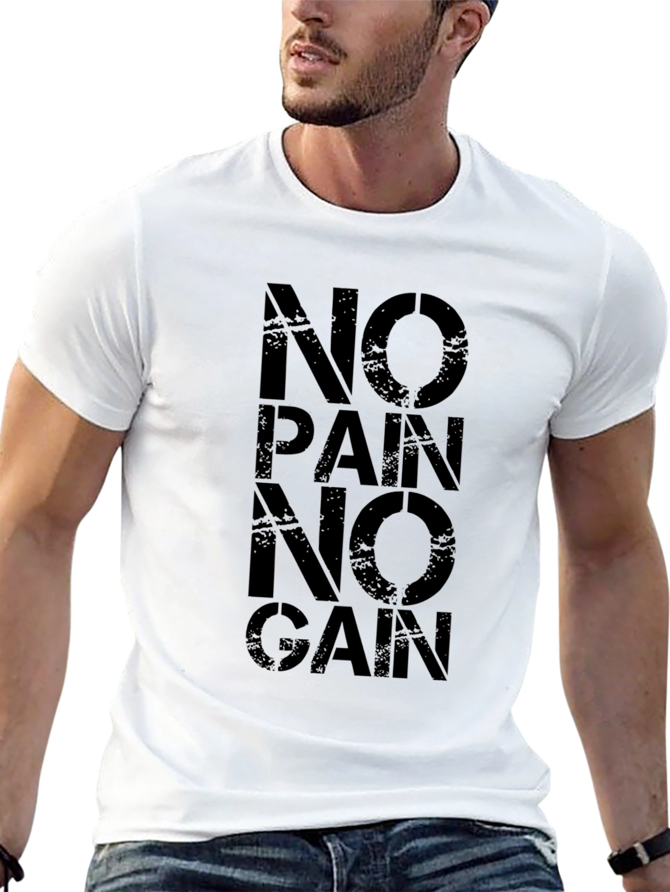 No Pain No Gain Black Graphic Tee