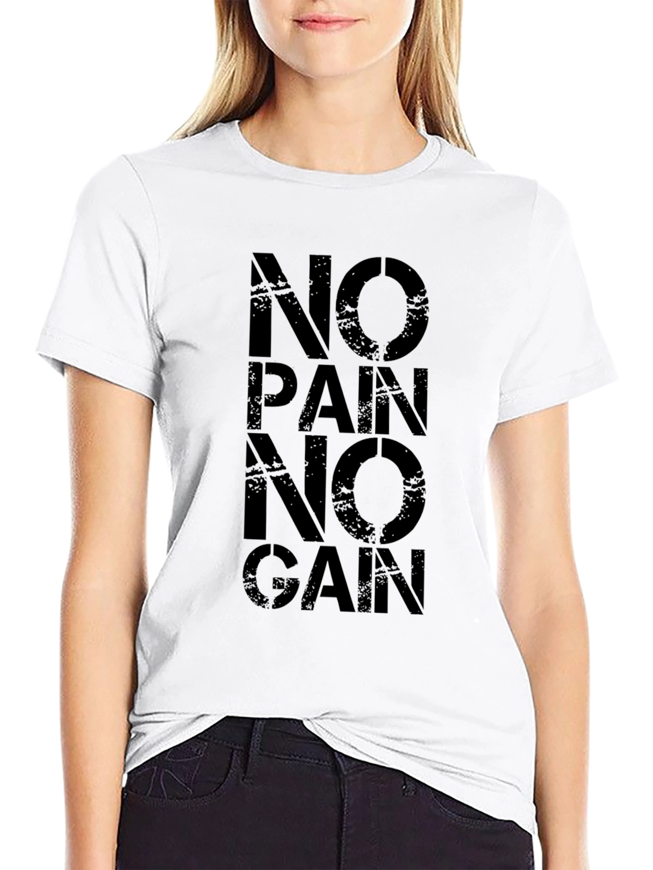 No Pain No Gain Black Graphic Tee