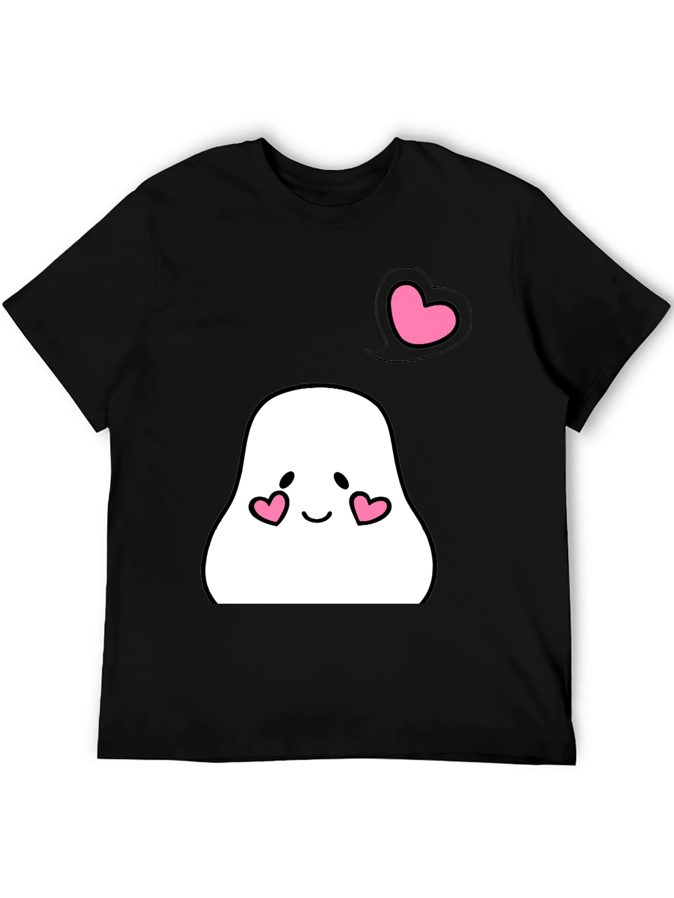 Cute Kawaii Ghost T-Shirt with Heart Accents