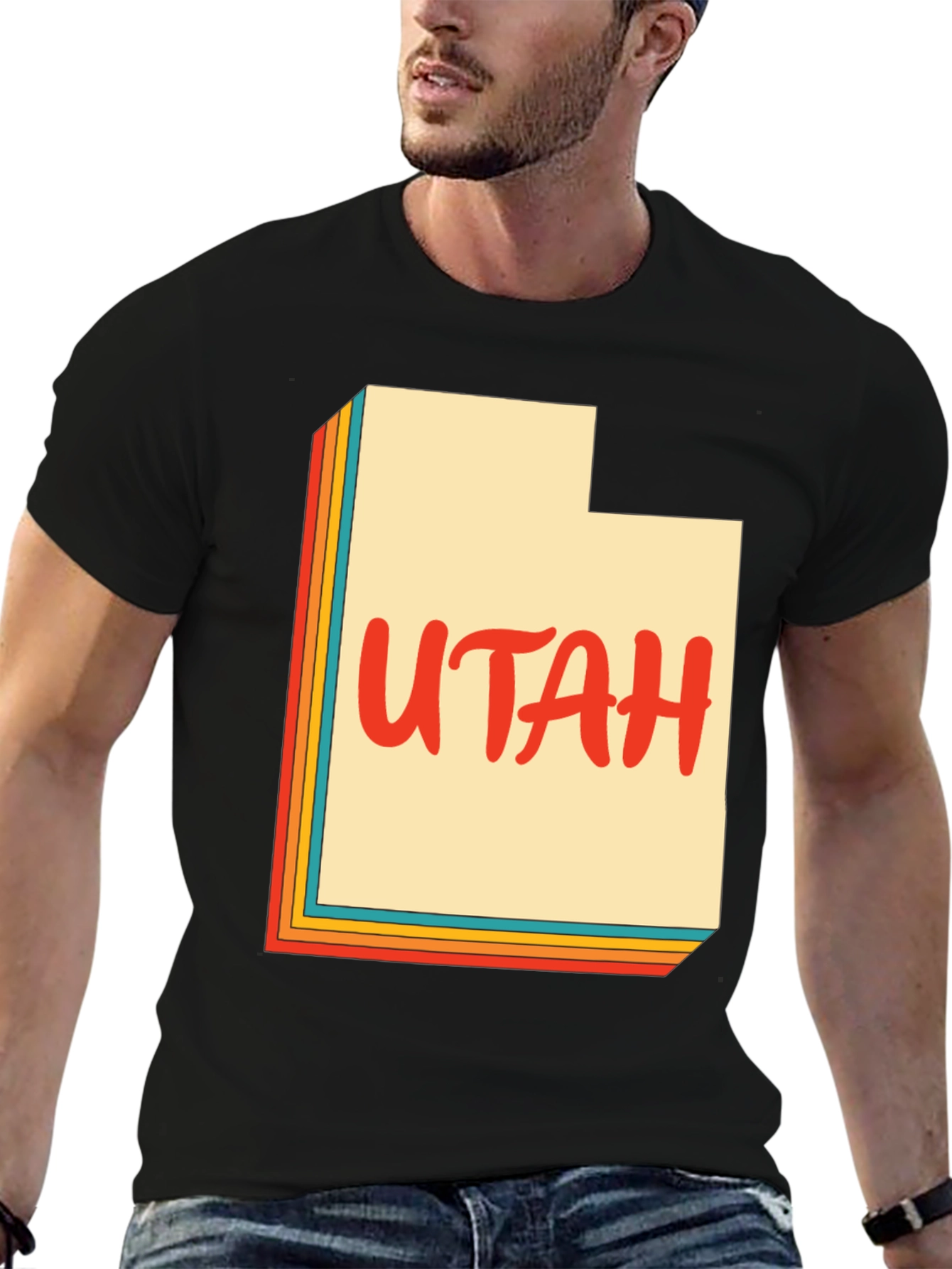 Retro Utah State Map Graphic T-Shirt