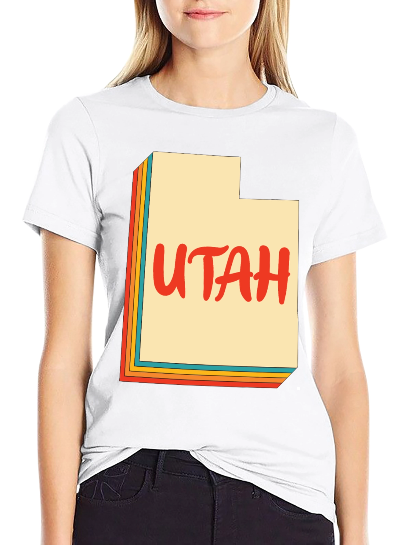 Retro Utah State Map Graphic T-Shirt