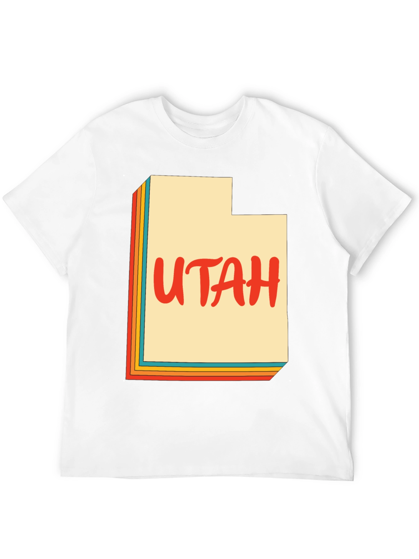 Retro Utah State Map Graphic T-Shirt