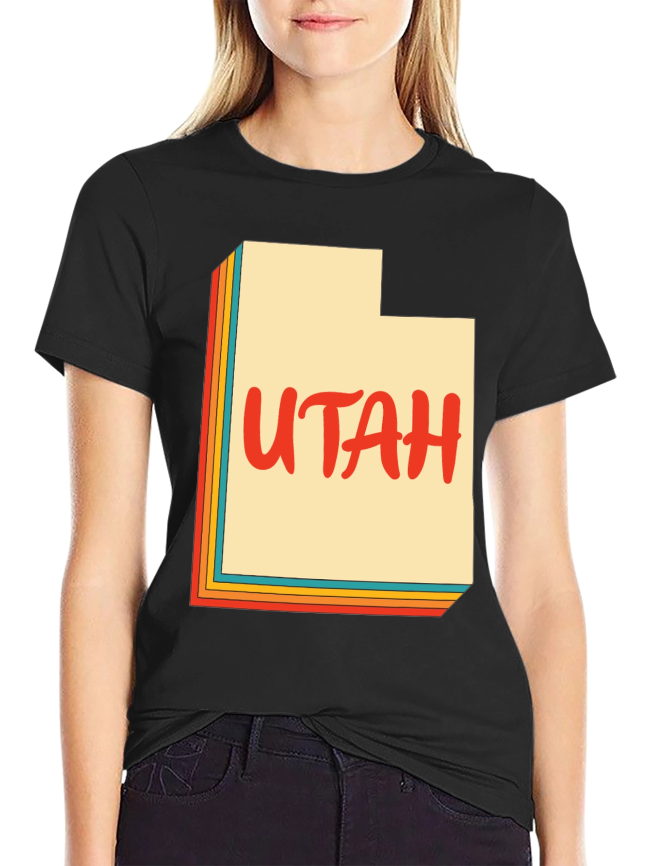 Retro Utah State Map Graphic T-Shirt