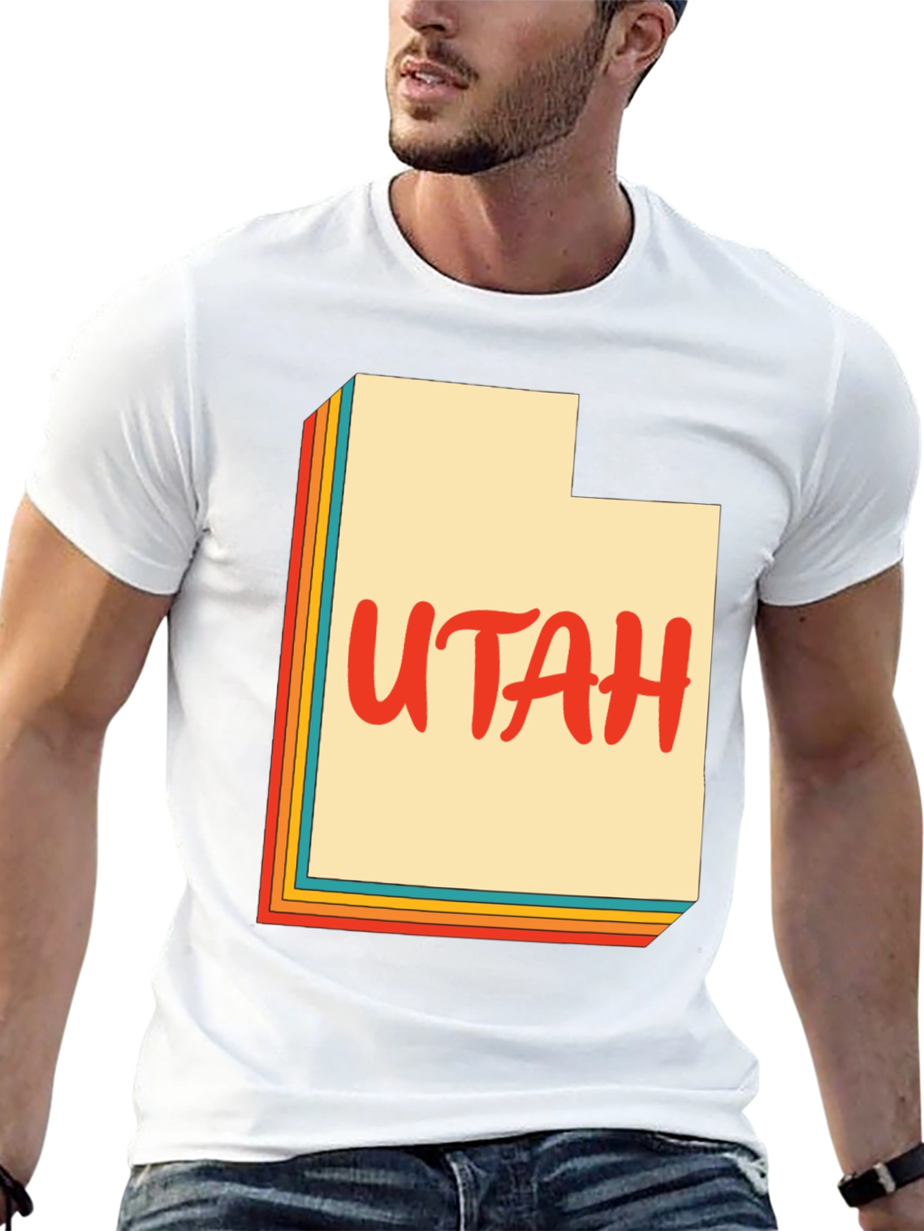 Retro Utah State Map Graphic T-Shirt