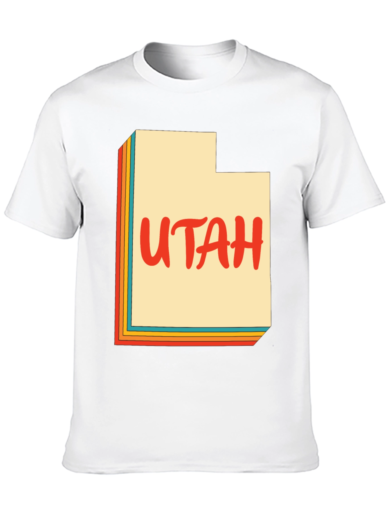 Retro Utah State Map Graphic T-Shirt