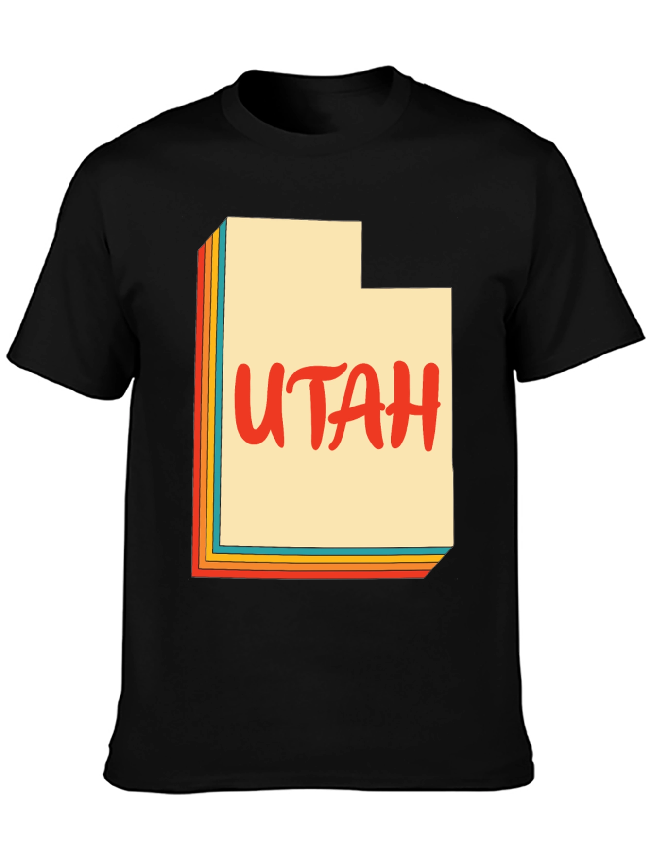 Retro Utah State Map Graphic T-Shirt