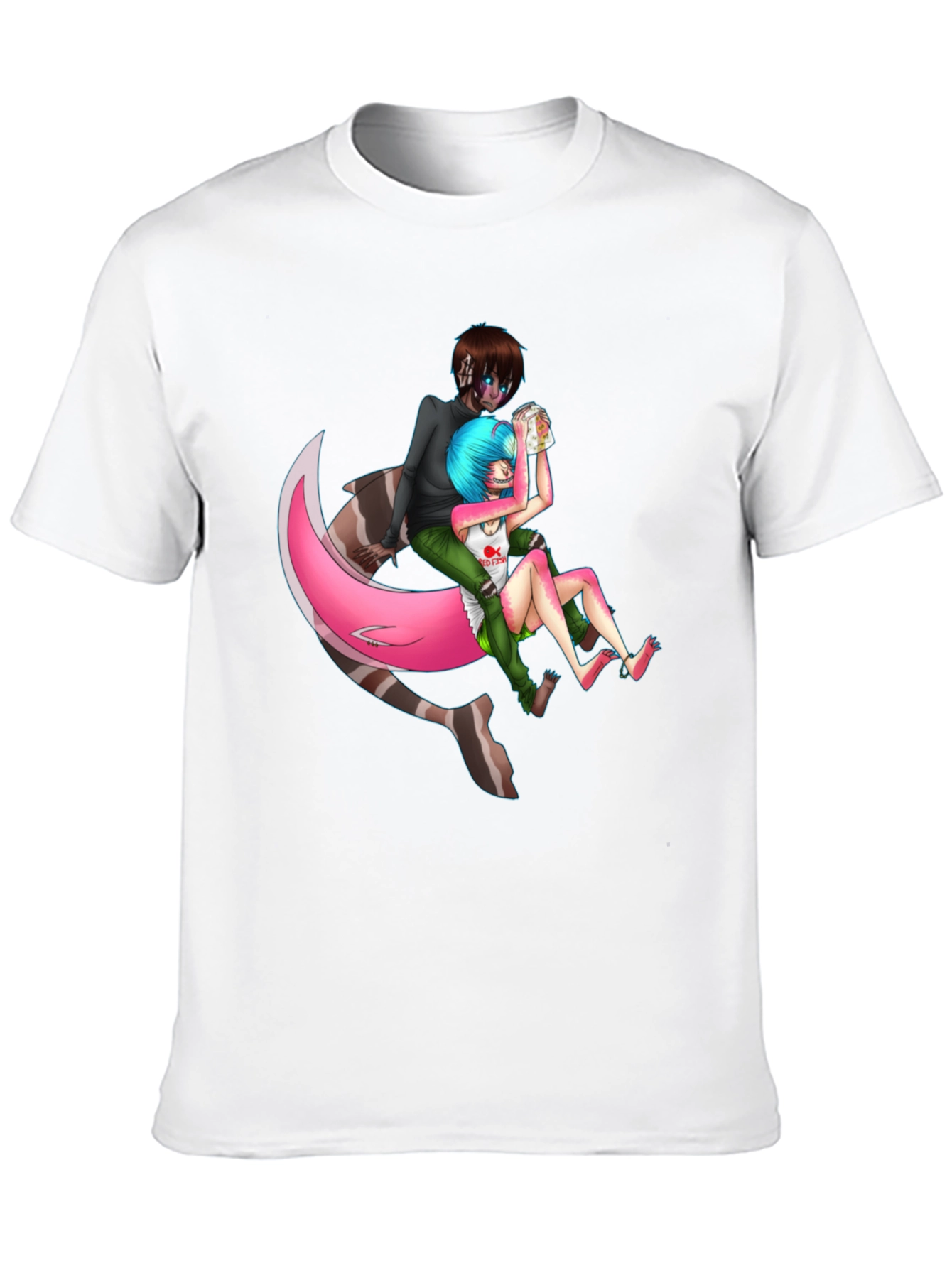 Edgy Anime T-Shirt: Shark-Girl Graphic