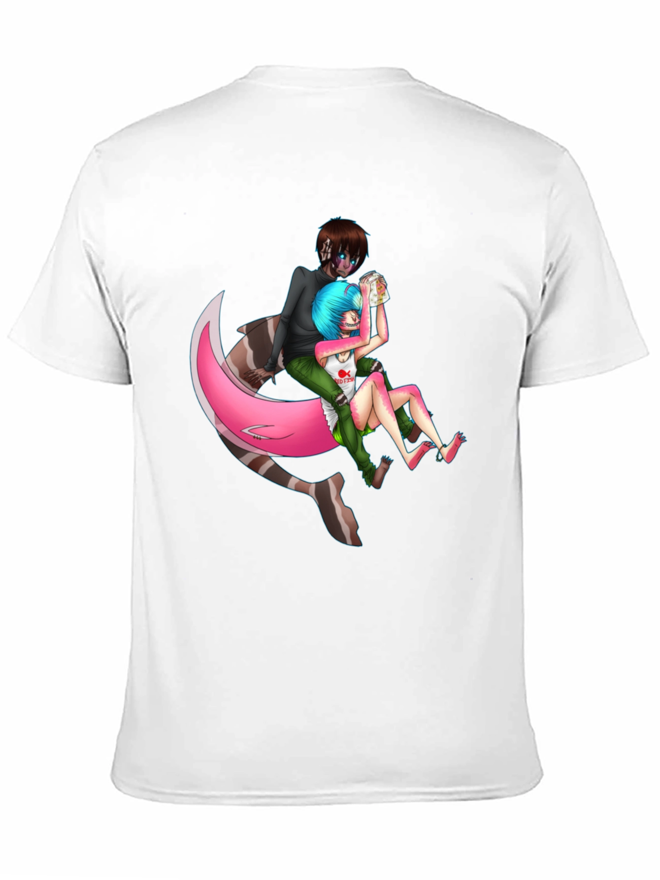 Edgy Anime T-Shirt: Shark-Girl Graphic