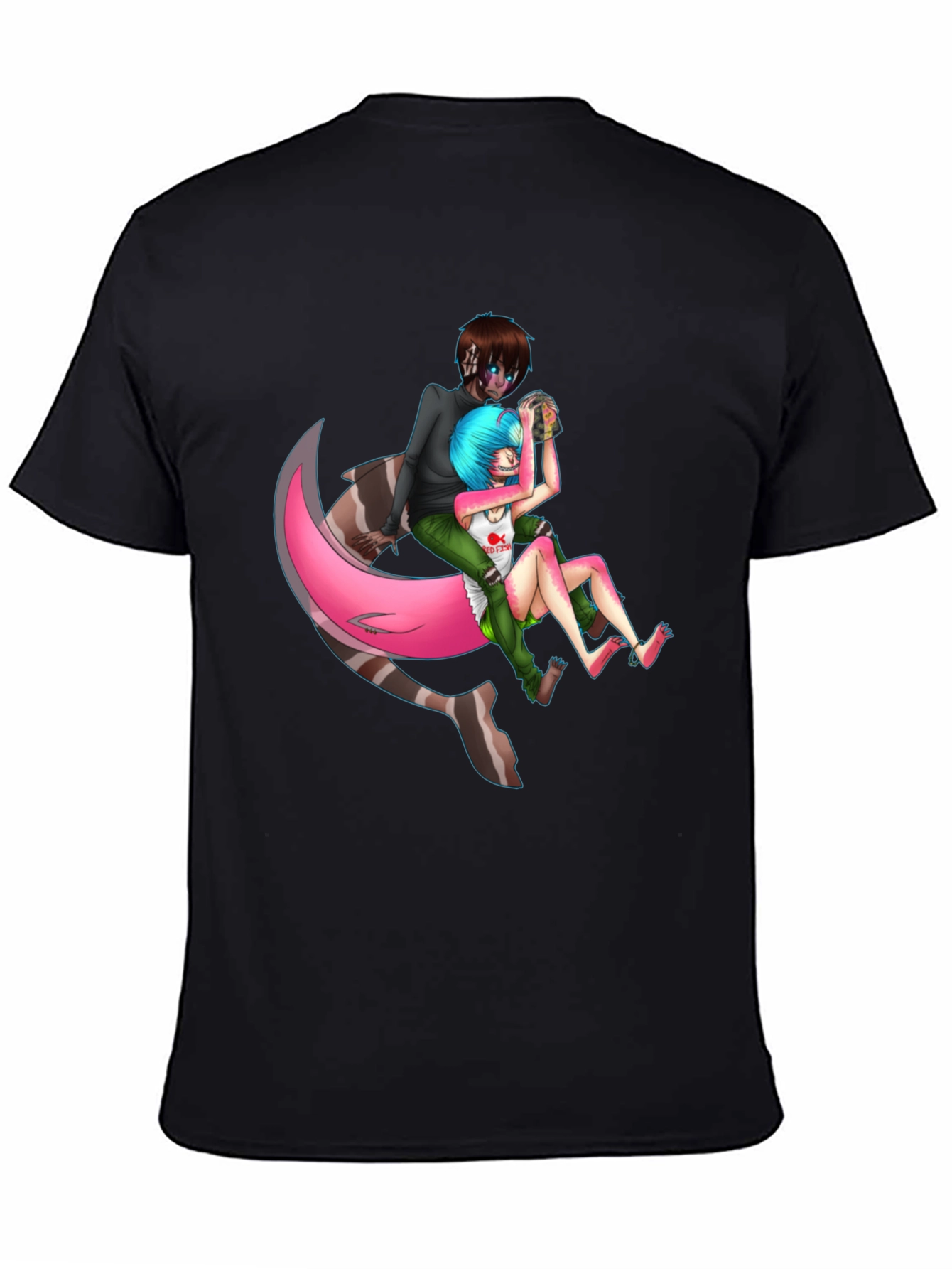 Edgy Anime T-Shirt: Shark-Girl Graphic