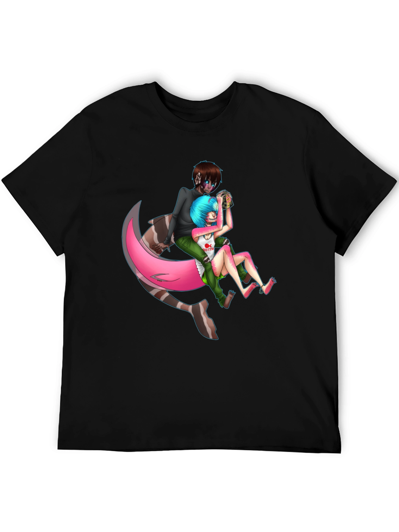 Edgy Anime T-Shirt: Shark-Girl Graphic