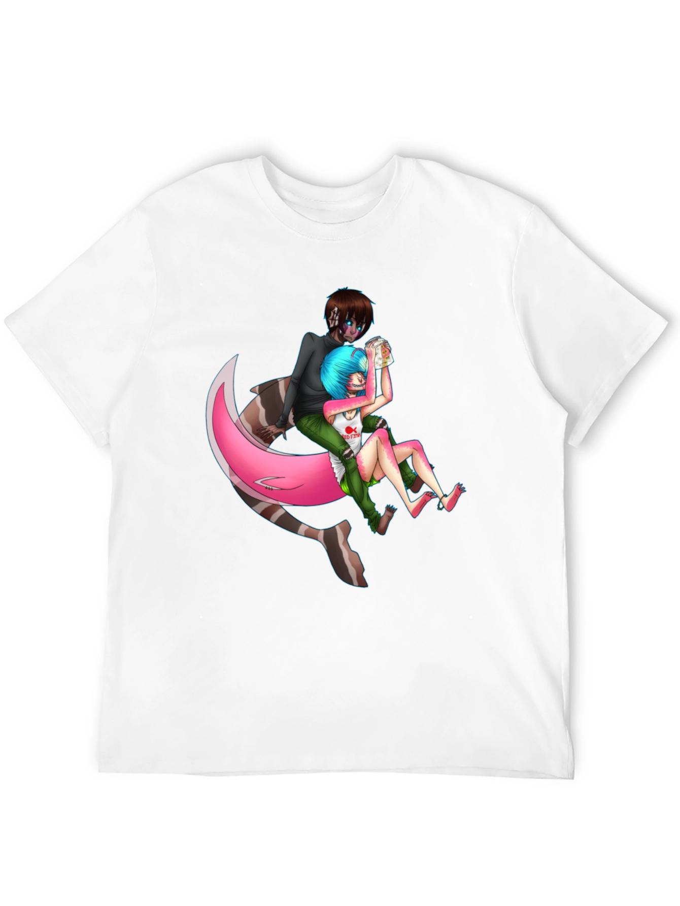 Edgy Anime T-Shirt: Shark-Girl Graphic