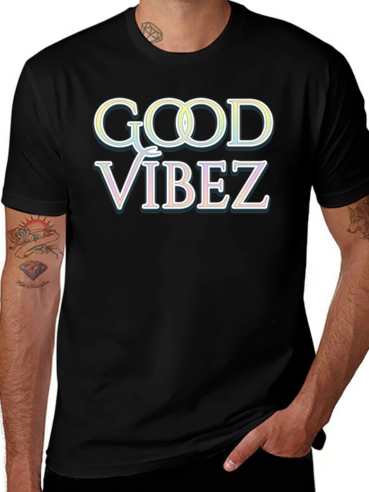 Good Vibez Black T-Shirt - Trendy Graphic Tee