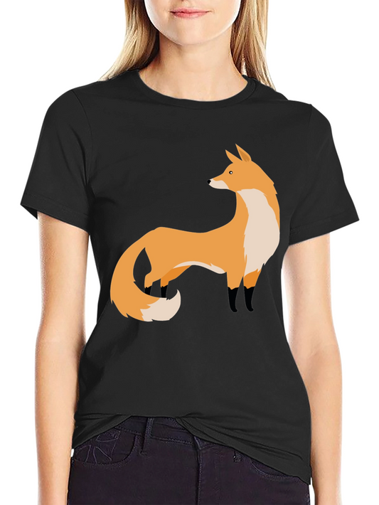 Fox Graphic Black T-Shirt | Stylish Animal Print Tee