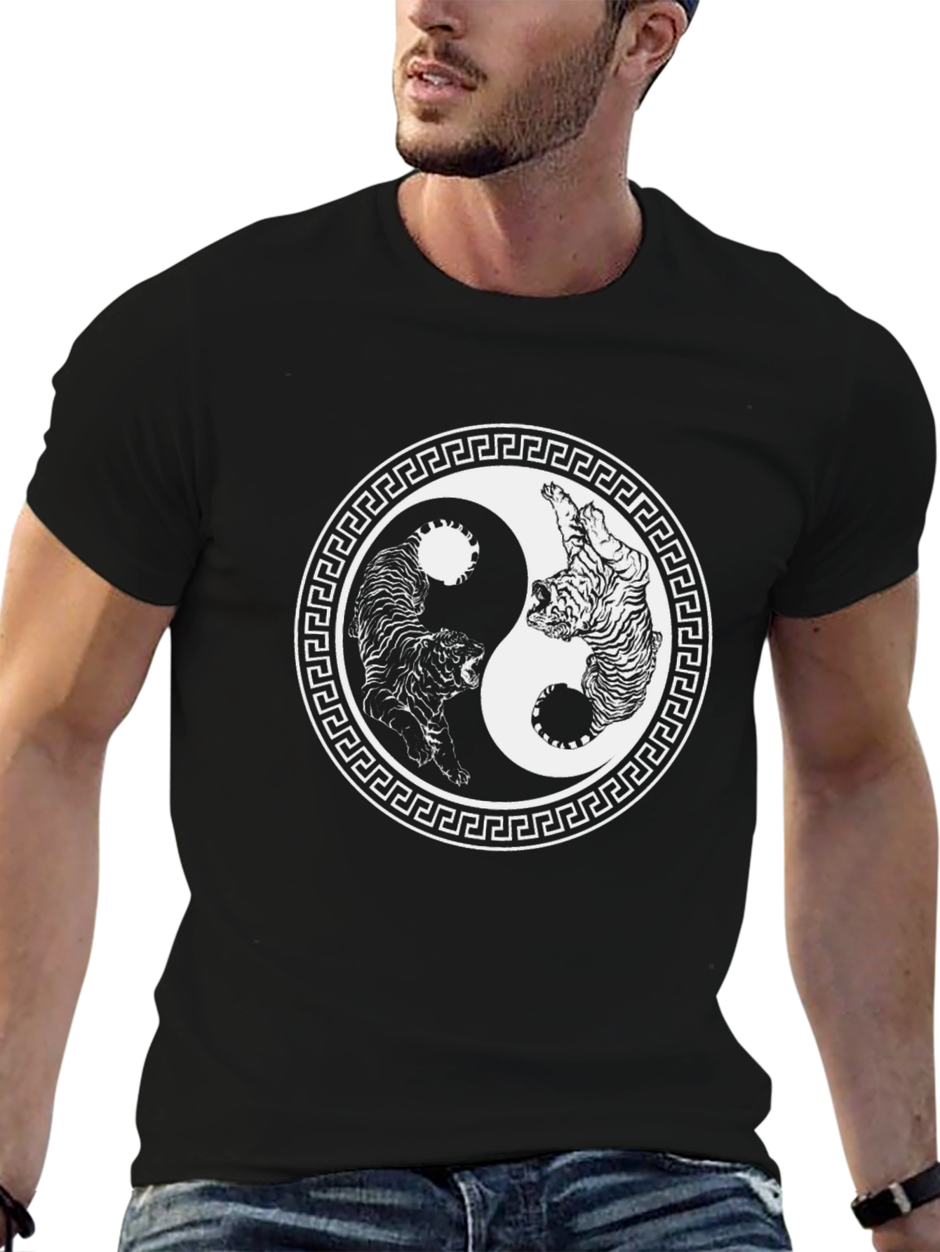 Yin Yang Tiger Graphic T-Shirt
